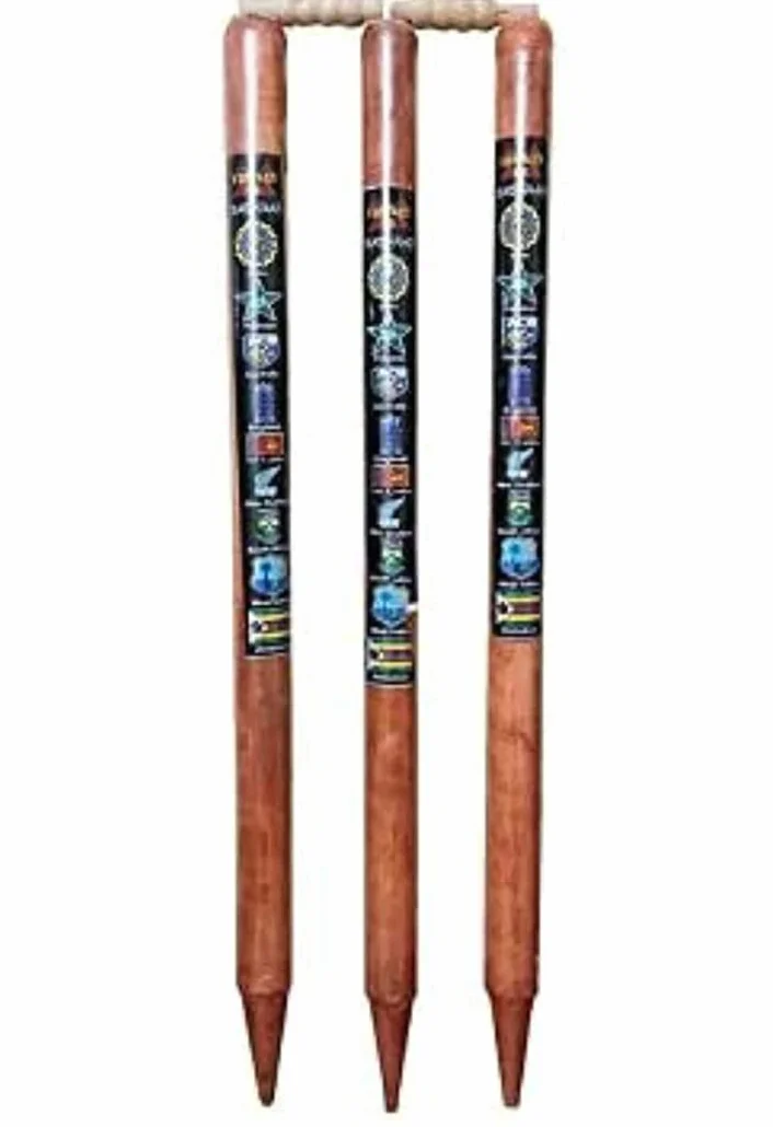 Souches de Cricket en Bois Lot de 3 avec Bélières et Support