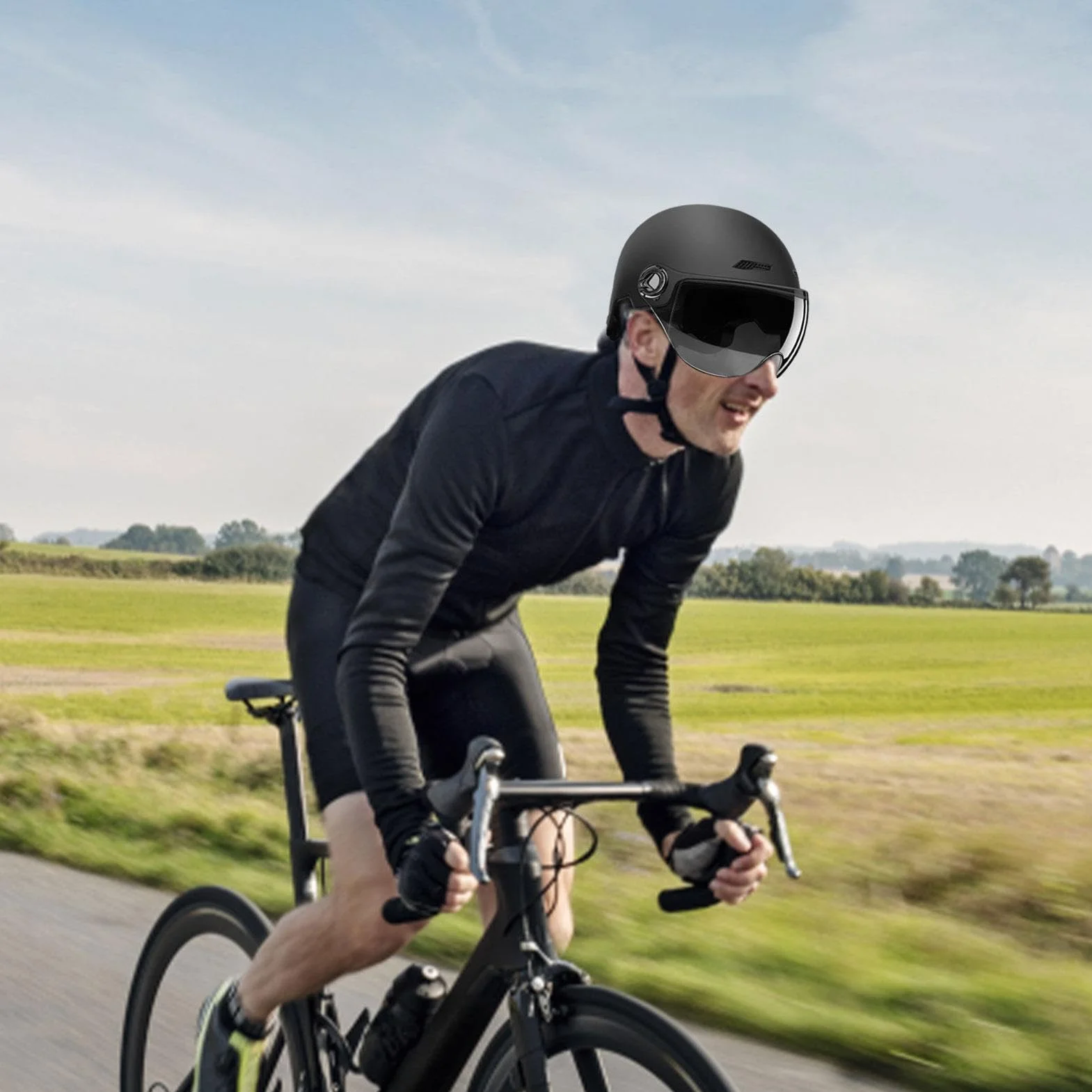 Casque Trottinette Électrique Adulte - Casque Vélo avec Visière pour Homme & Femme, Vélo, Trottinette, Skateboard