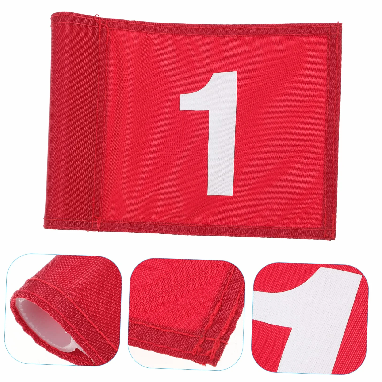 Drapeau De Golf Numéroté Rouge 1 D'entraînement En Tissu Solide Léger Portable Pour Practice Et Putting