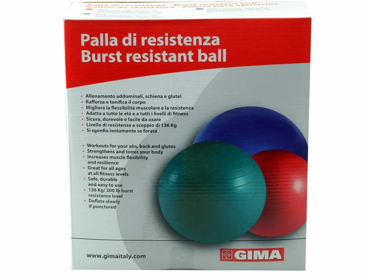 Gima Balle de résistance 75 cm 136 kg Ballon de gymnastique