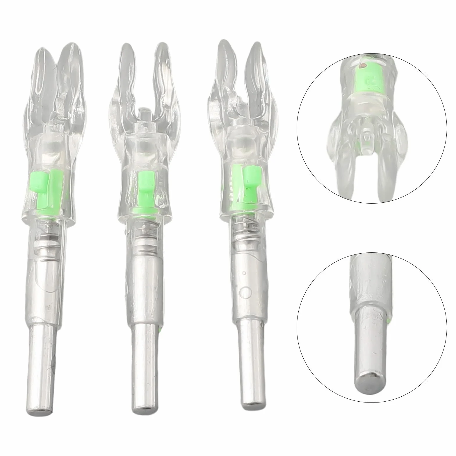 Encoches de flèche lumineuses à LED 4,2 mm, lot de 3, rouge/bleu/vert, allumage automatique, batterie longue durée, PE