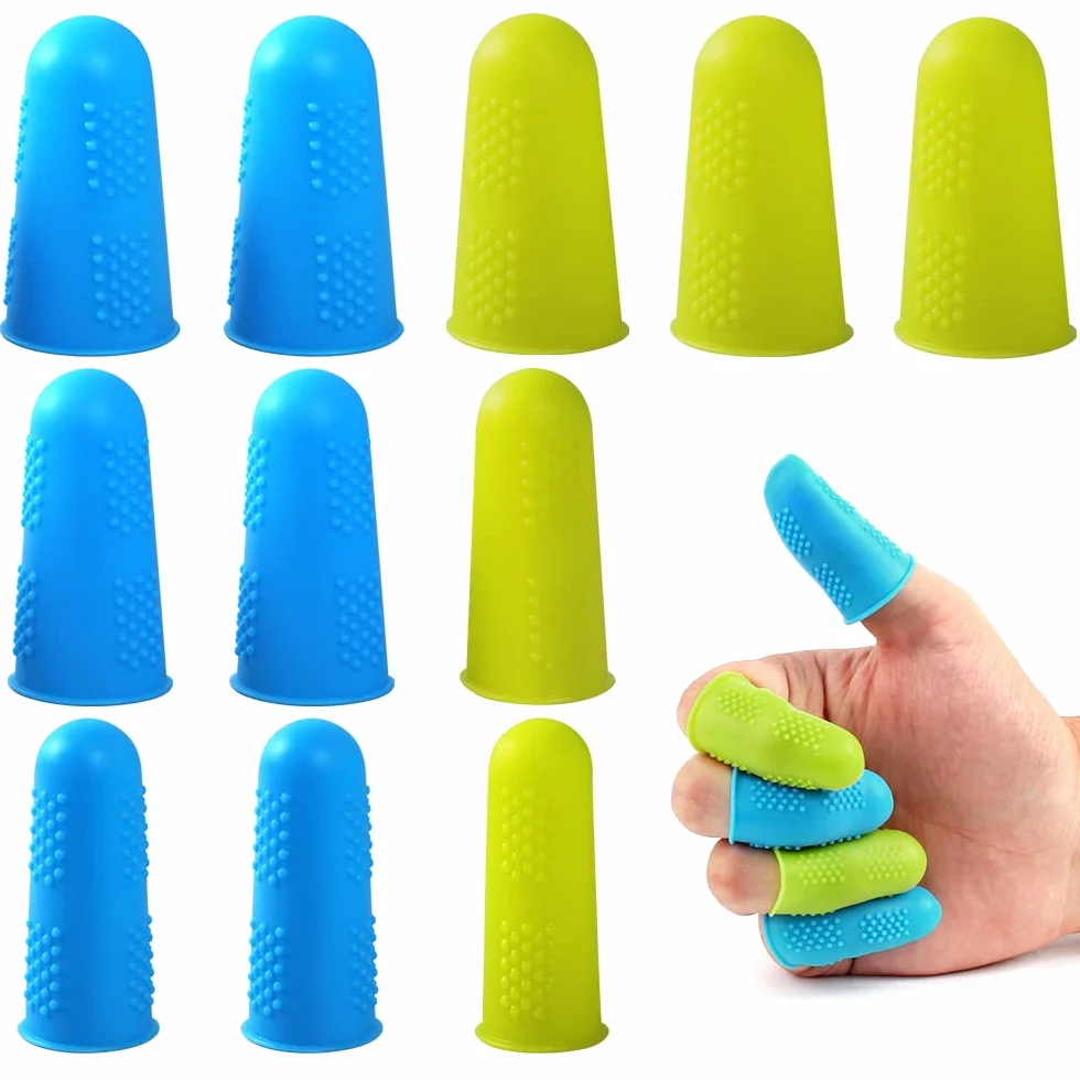 Protège Doigt en Silicone 15 Pcs Anti-adhésif pour Couture Pistolet à Colle Chaude