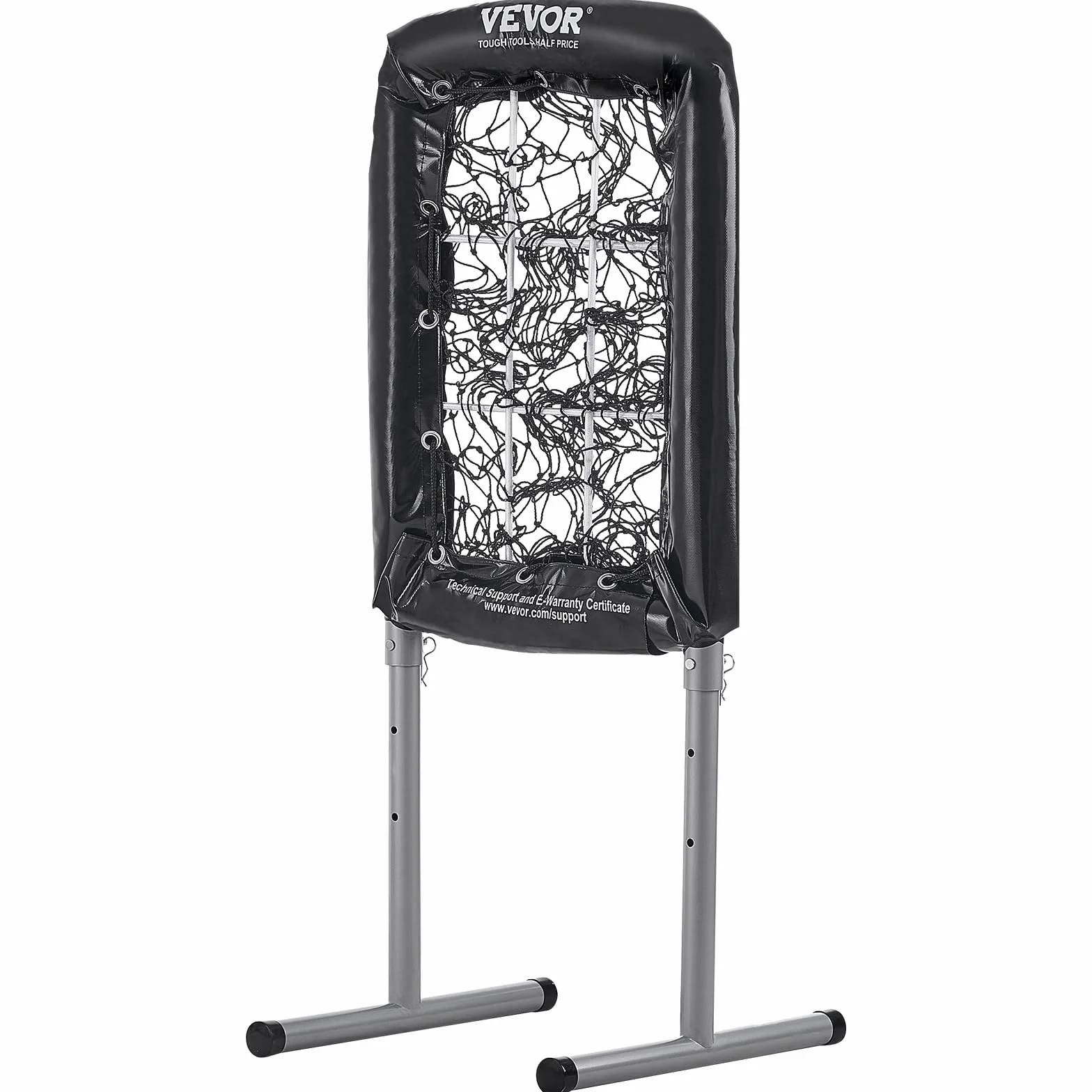 VEVOR Filet d'Entraînement Baseball Softball Pickleball 9 Trous 50,8 x 74 cm Portable Hauteur Réglable 3 Niveaux