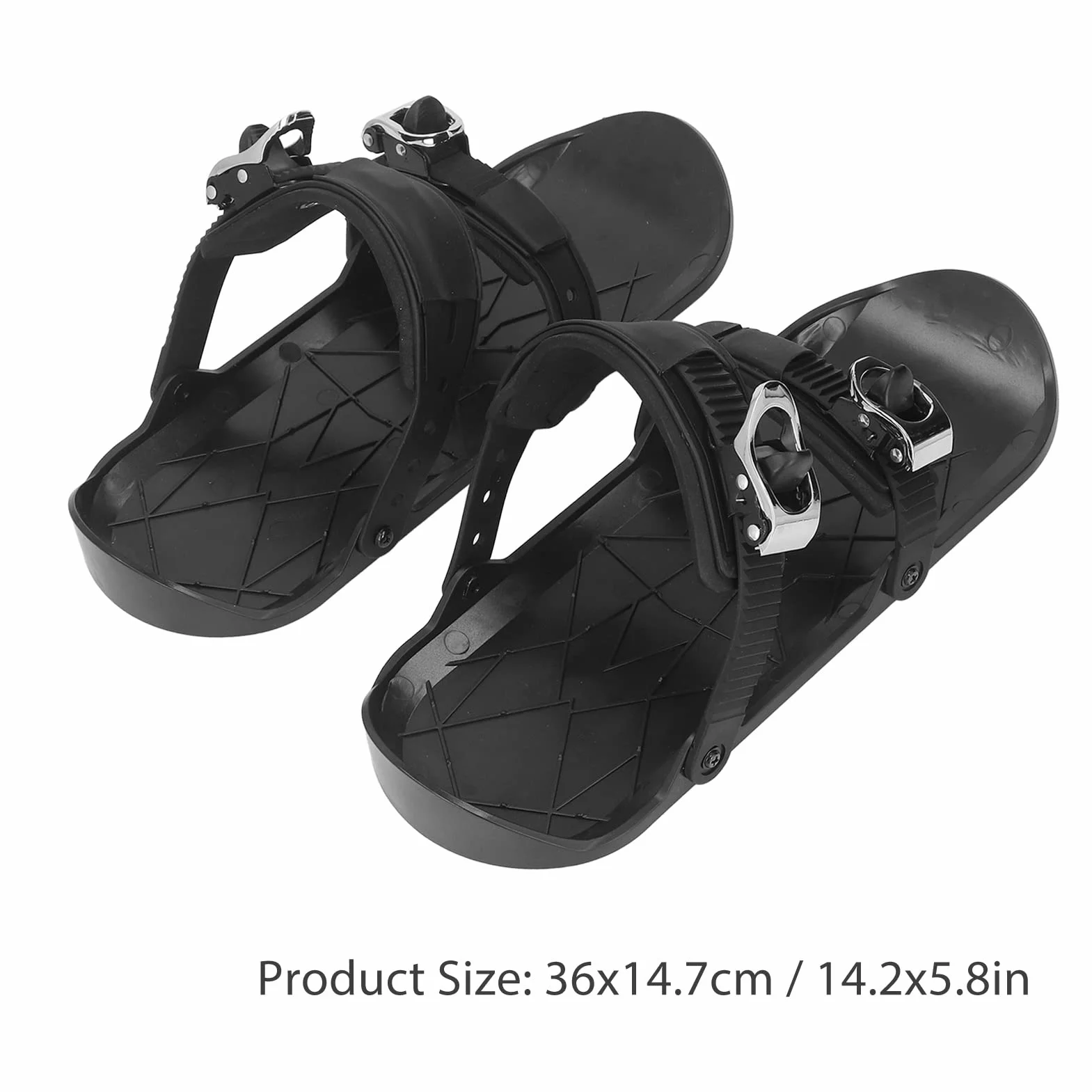 Buachois Mini Patins de Ski pour la Neige Courts et Fins à Fixer aux Bottes de Ski