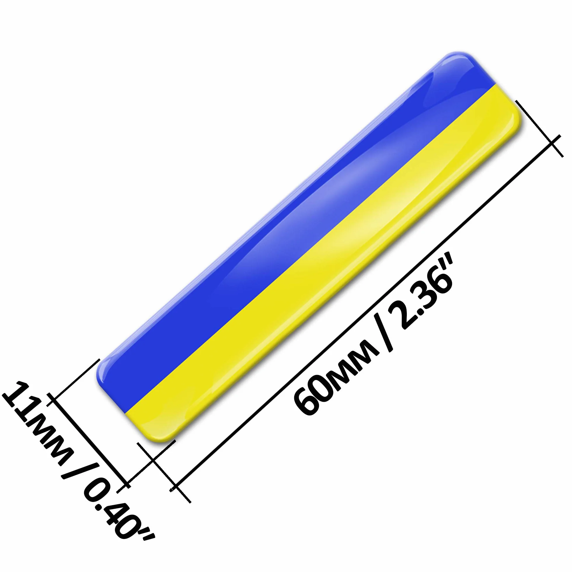 Biomar Labs® 2 x 3D Flexibles Autocollant Stickers Drapeaux Ukraine Ukrainien F 25
