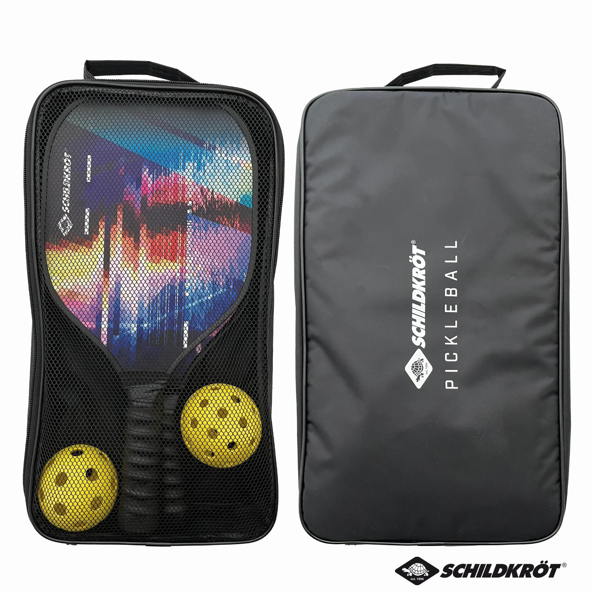 Schildkröt Pickleball Set 2 Raquettes 1 Balle Intérieure Extérieure Sac Transport