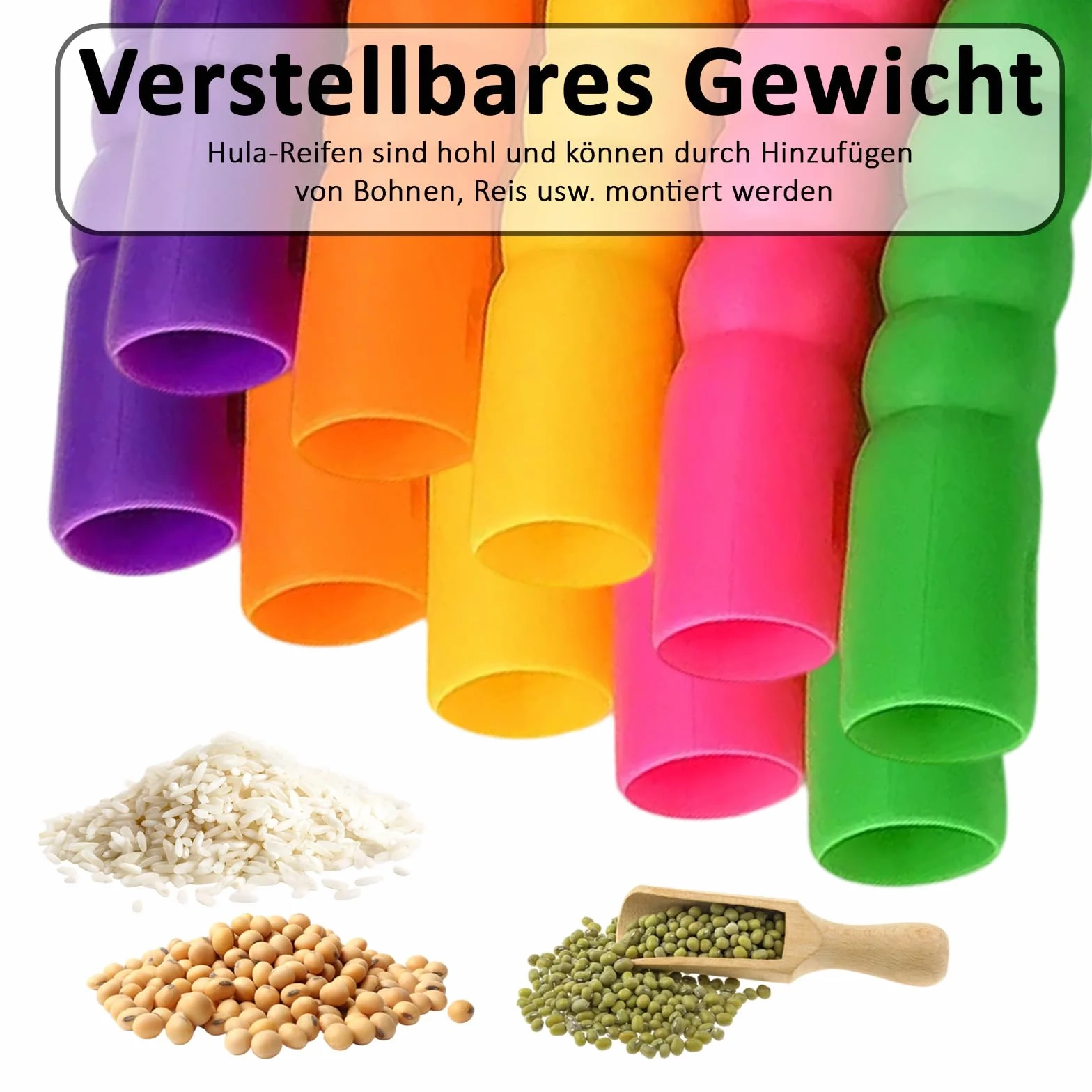 Lot de 2 cerceaux de hula hoop pour enfants 58 cm 8 segments jouet plein air