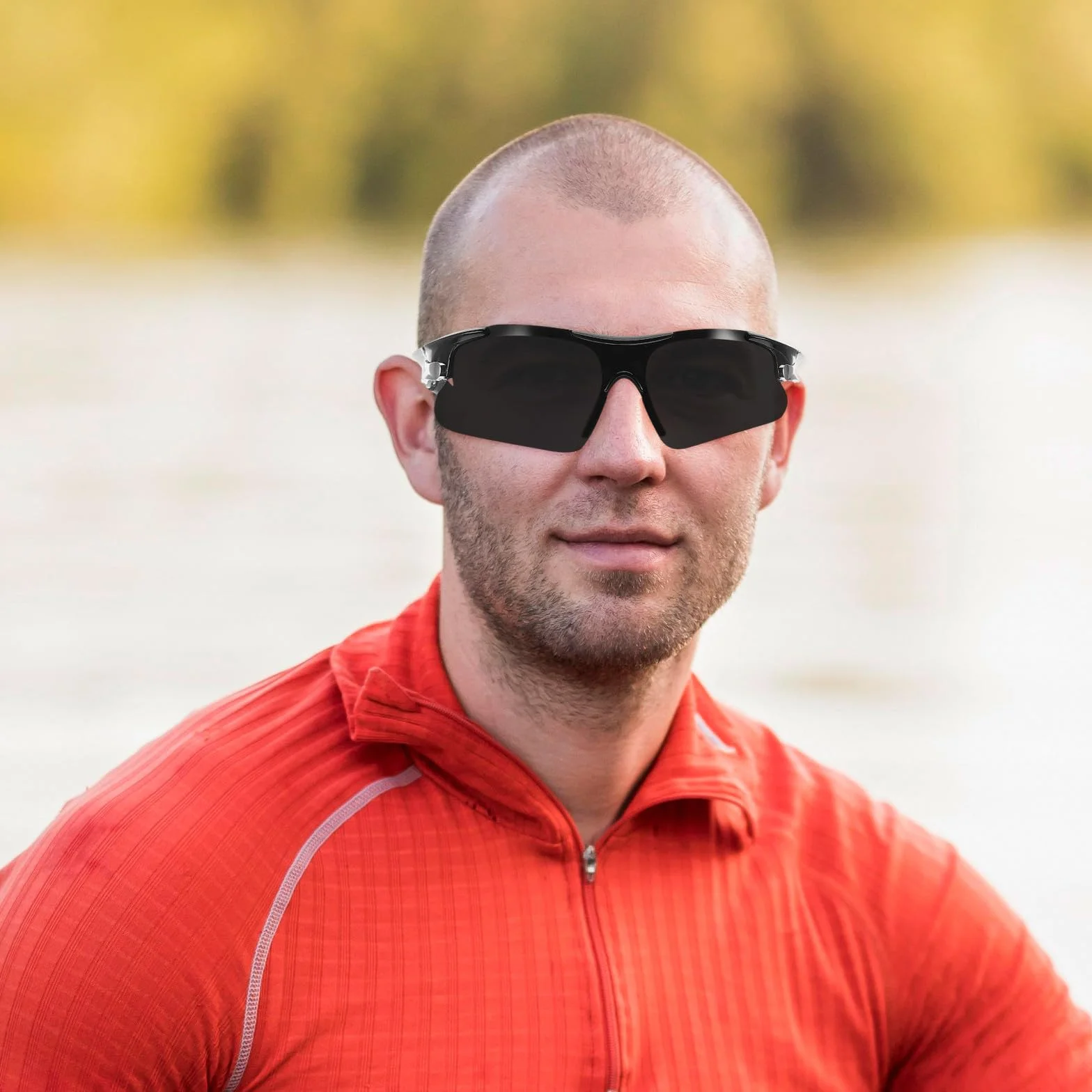 Lunettes de Soleil Sportives PC Solide Protection UV Cyclisme Randonnée 2pcs