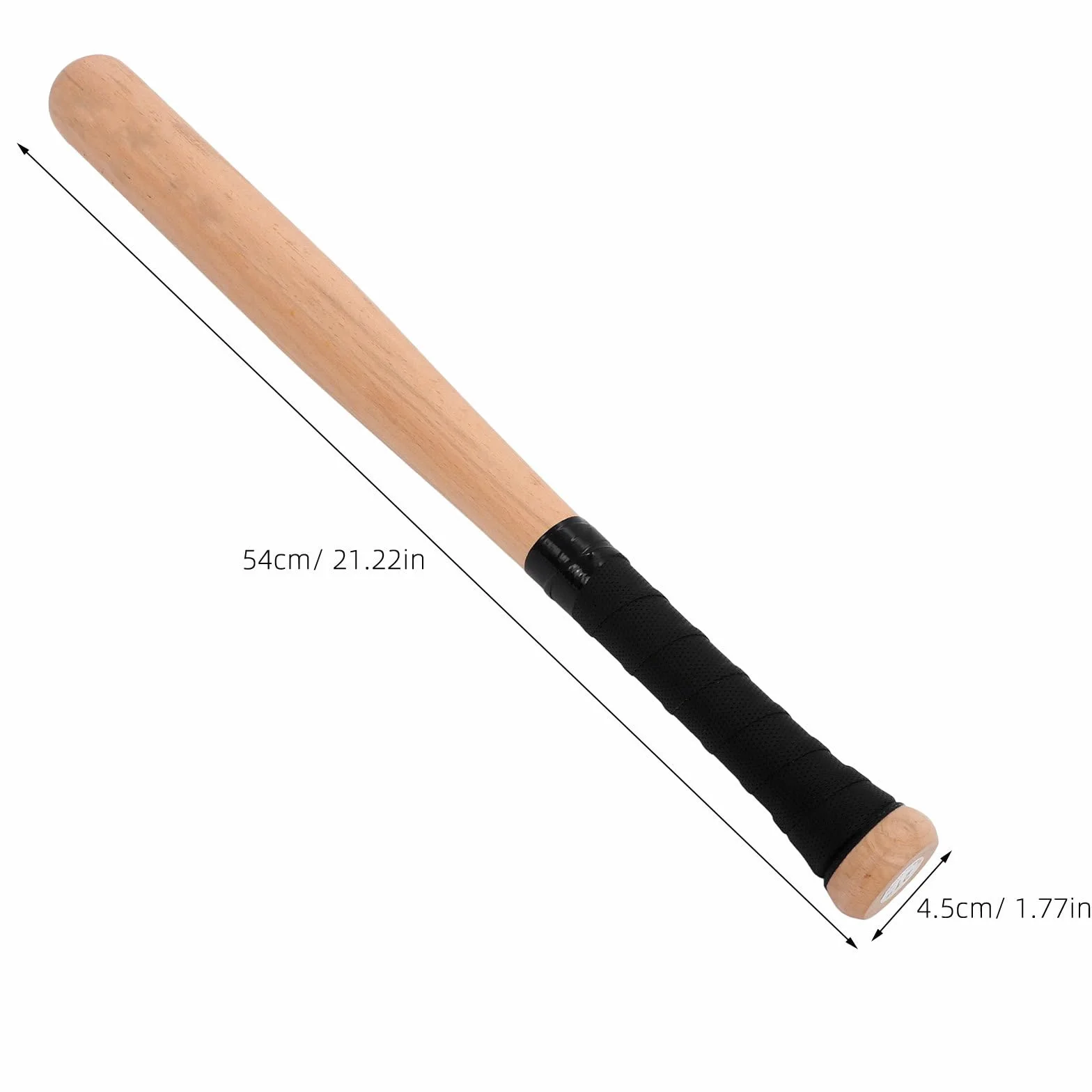 VANZACK Batte de Baseball en Bois Massif 54cm pour Enfants Adolescents Adultes Entraînement Compétitions