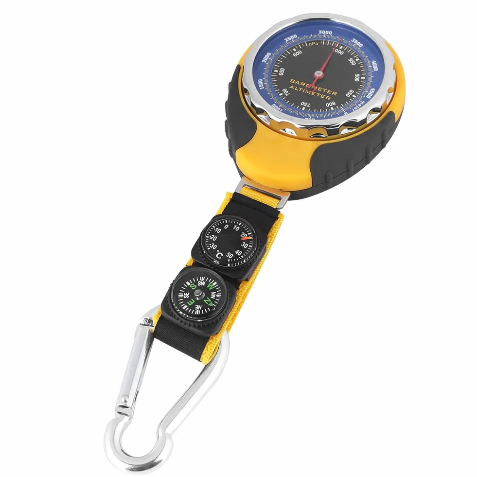 Baromètre Altimètre Boussole Thermomètre 4 en 1 Testeur sans Pile Randonnée Plein Air