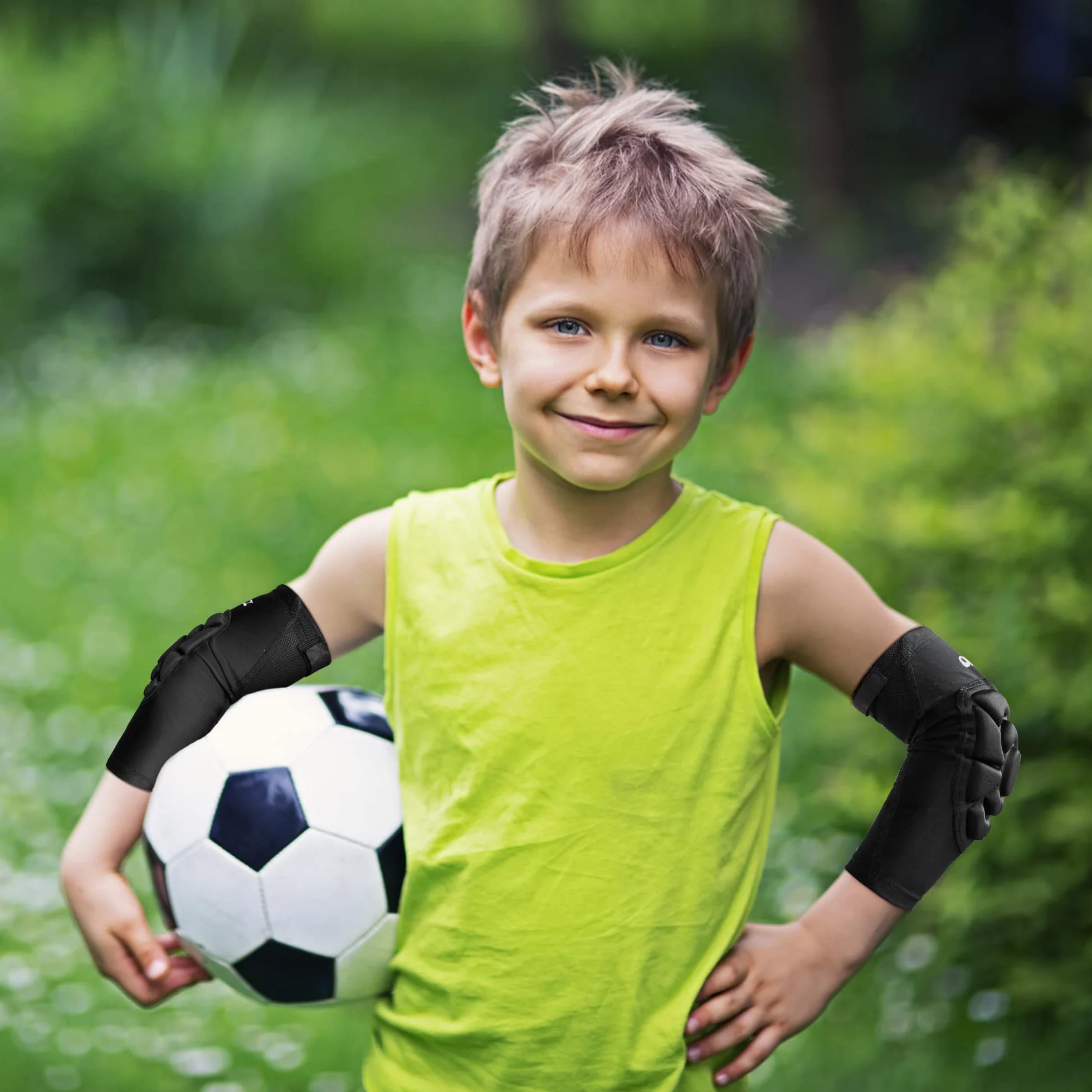 Coudières Enfant Ajustement Serré Manchon Bras Compression Tampons Eponge Protection Coude Sport Boxe Danse Football