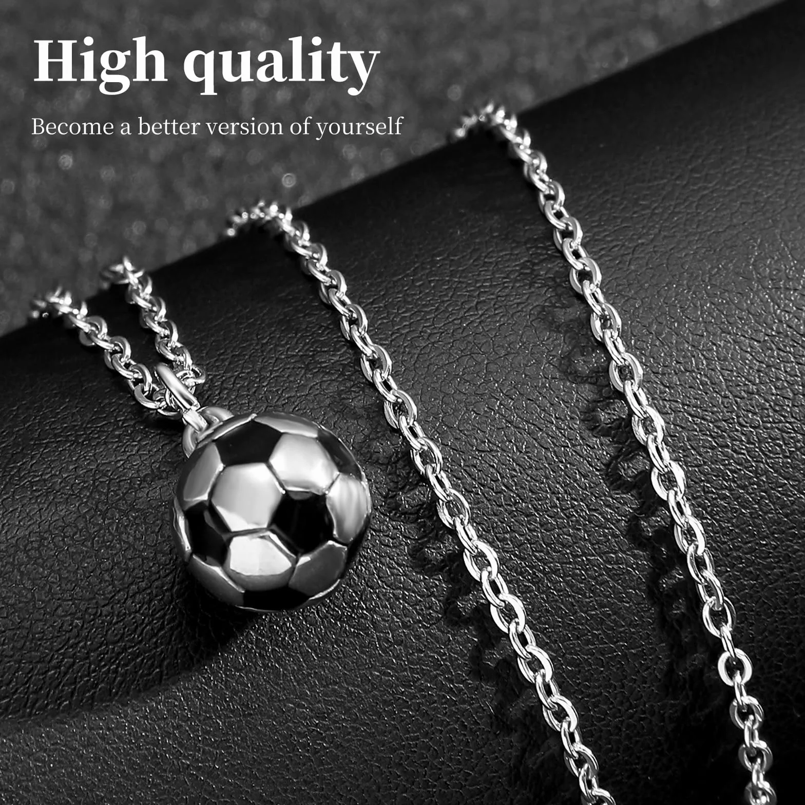 Collier De Football En Acier Inoxydable Pour Enfants Bijoux