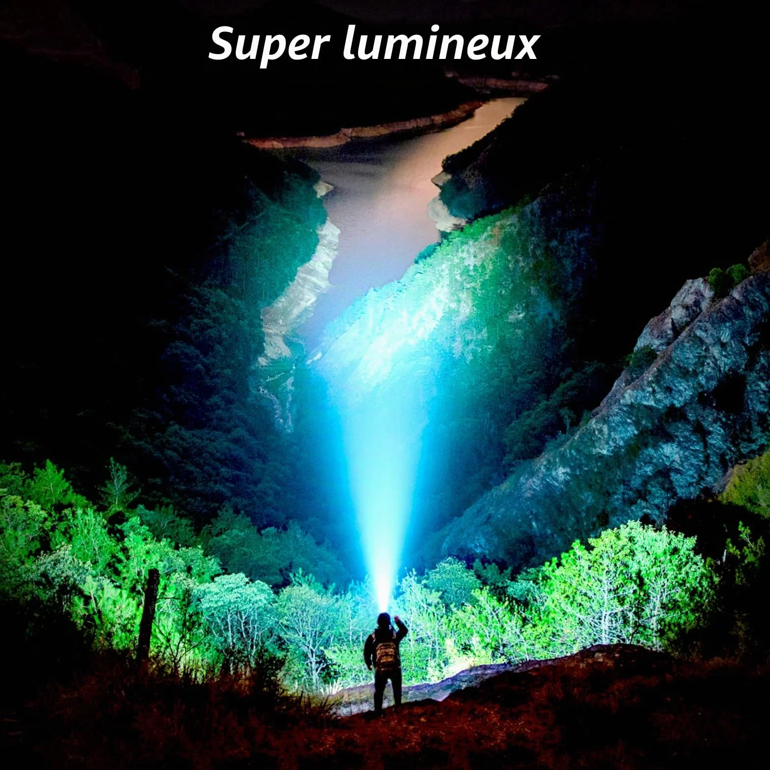 Blukar Lampe Frontale Rechargeable 2000LM IPX5 Étanche LED Puissante avec Voyant Rouge 8 Modes Capteur Mouvement 30H Autonomie