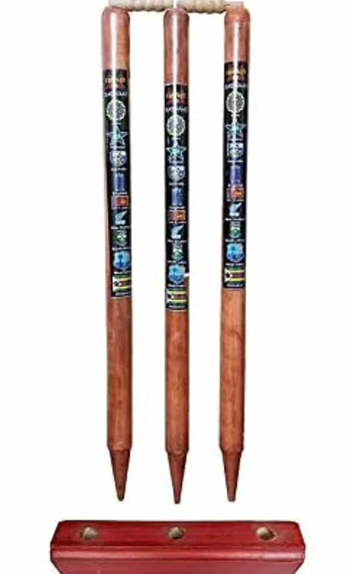 Souches de Cricket en Bois Lot de 3 avec Bélières et Support