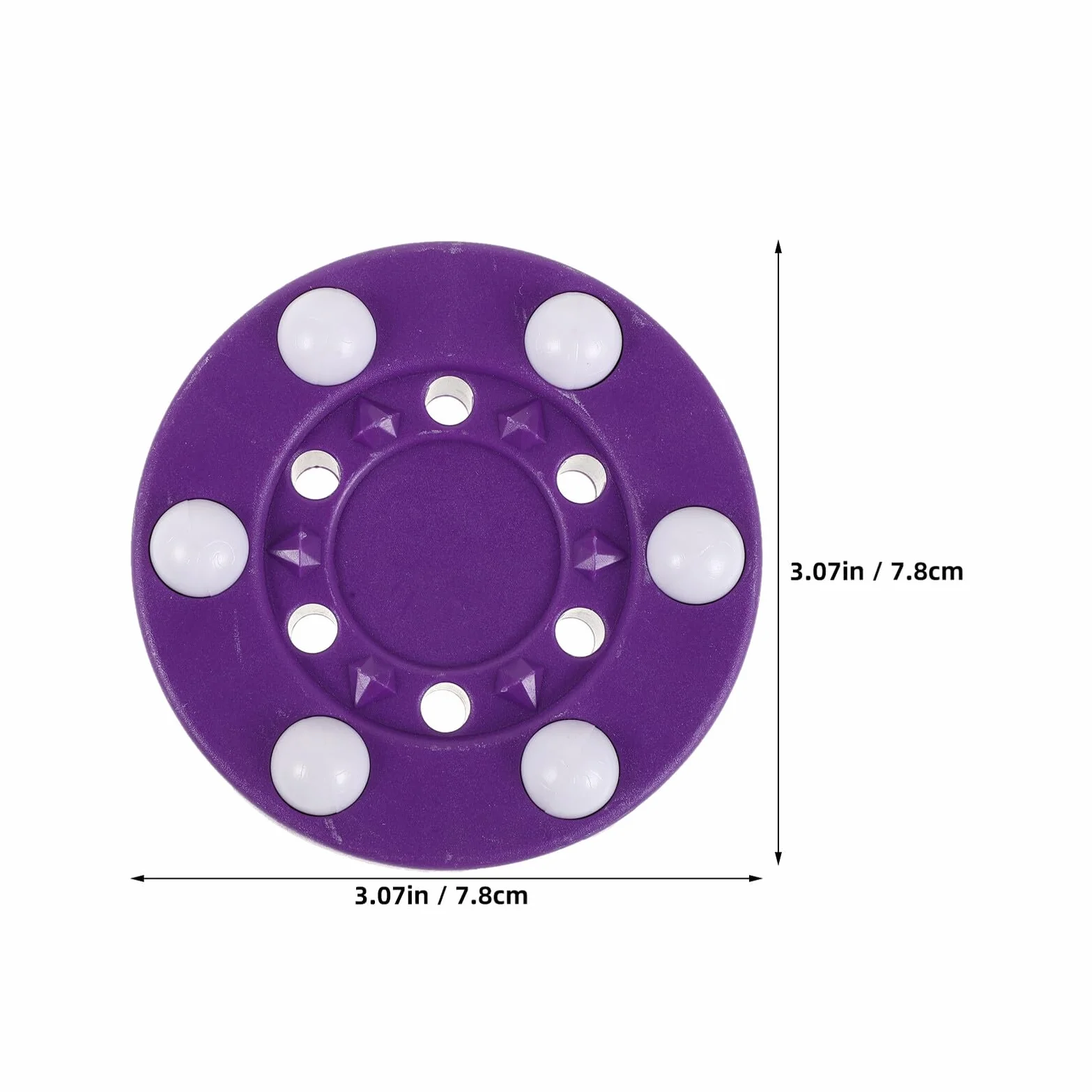 BESPORTBLE Palet de Hockey Hors Glace Pourpre 2pcs Taille Officielle Design Optimisé Six Billes Léger