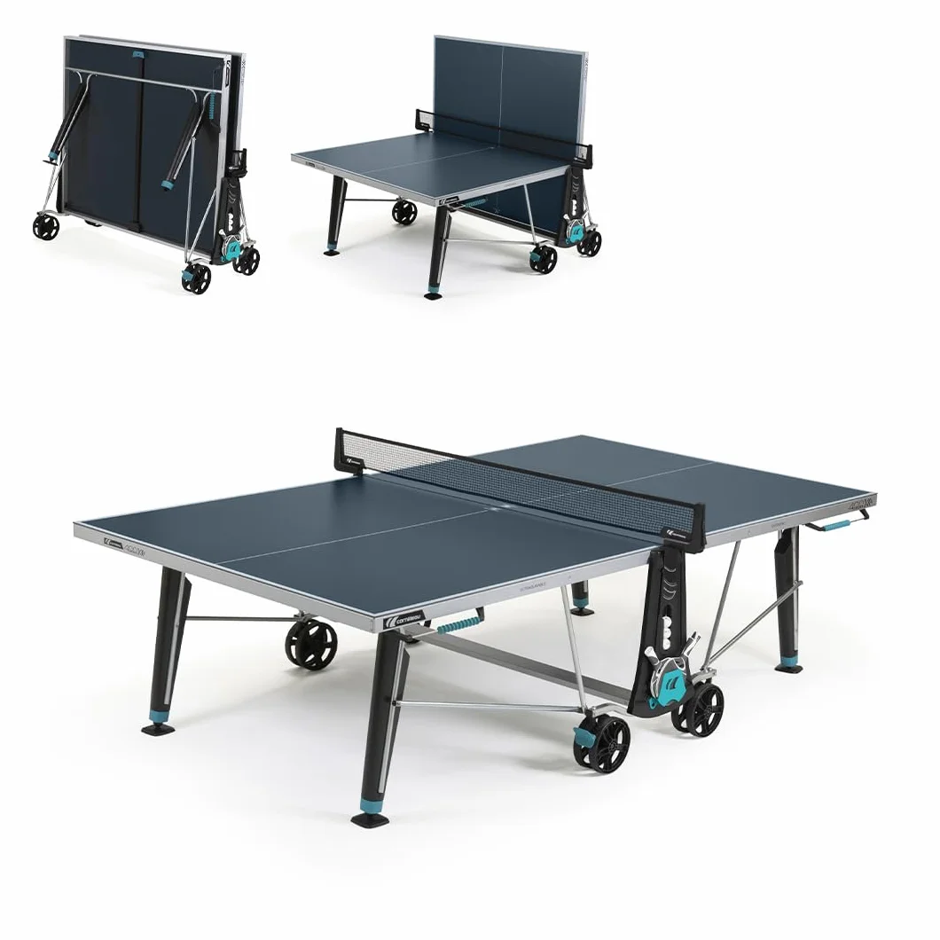 Cornilleau Table de ping-pong d'extérieur 400X Outdoor Agrément FFTT Panneau Gris Bleu 5mm