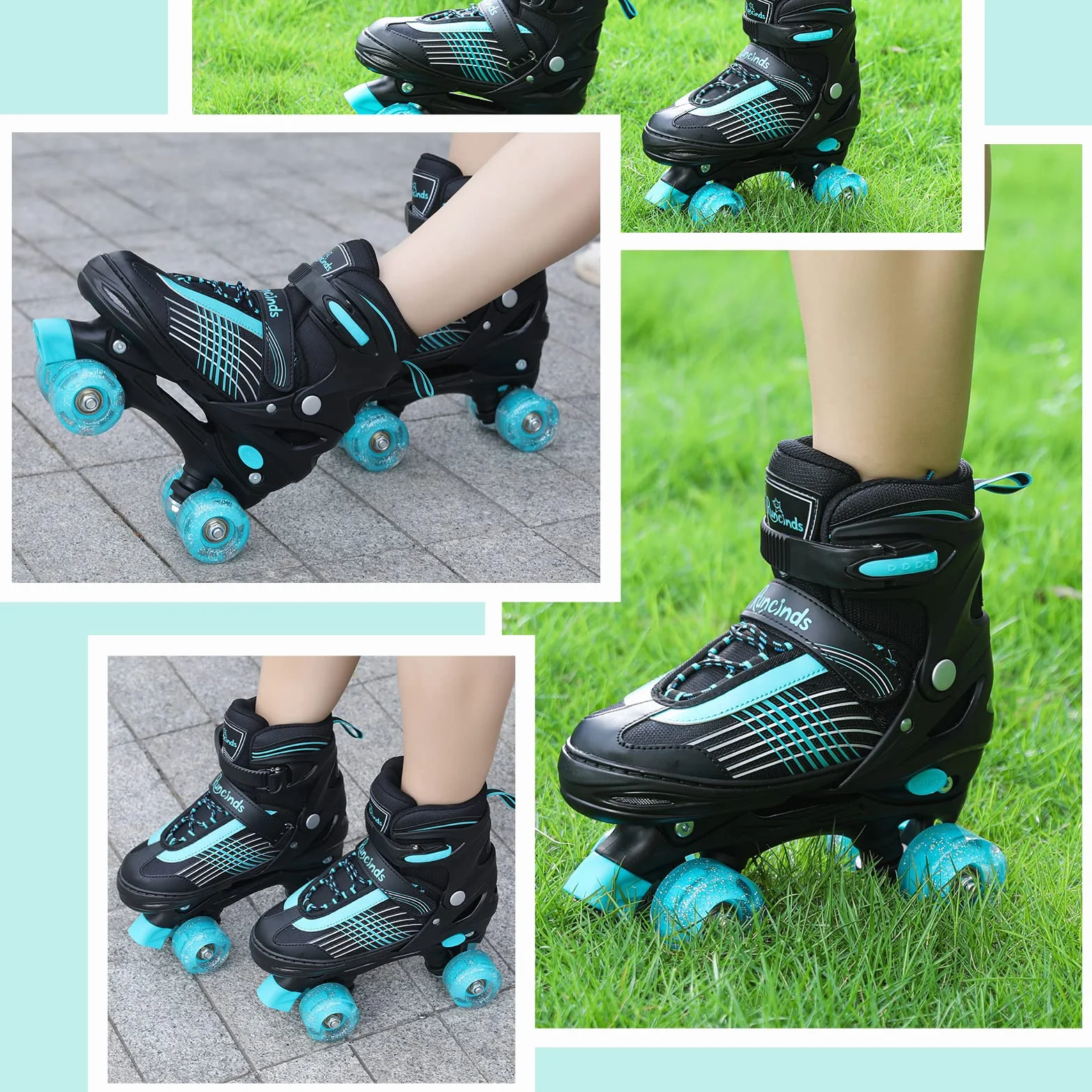 Patins à roulettes réglables pour Enfants avec Roues Lumineuses