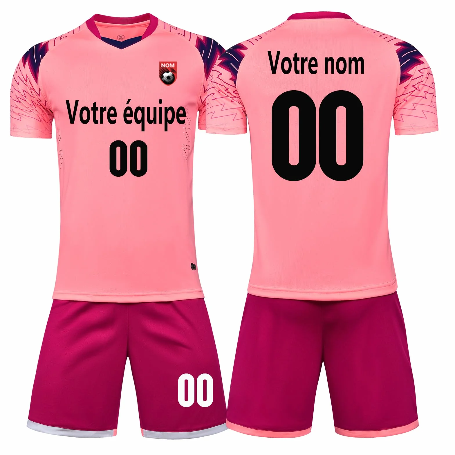 Maillot de Football Personnalisé Manches Courtes Respirant Enfants