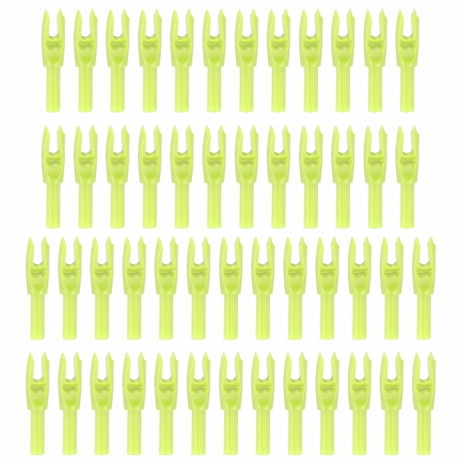 PATIKIL Encoches de Flèche d'Archerie 4,2 mm 50 Pièces Insert Arrow Nock pour Flèches de Chasse Arc Composé Recurve, Jaune