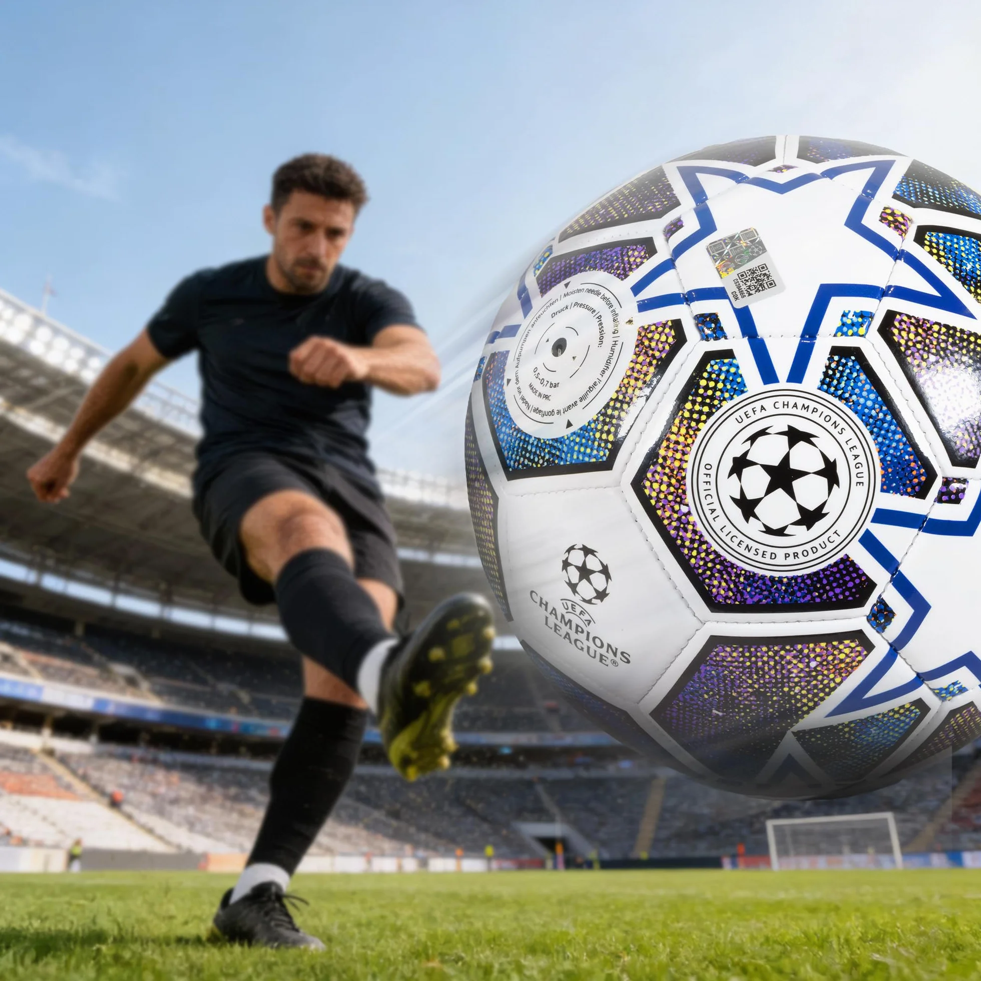 Ballon de Football Hy-Pro UEFA Champions League Taille 5 Officiel Entraînement Match