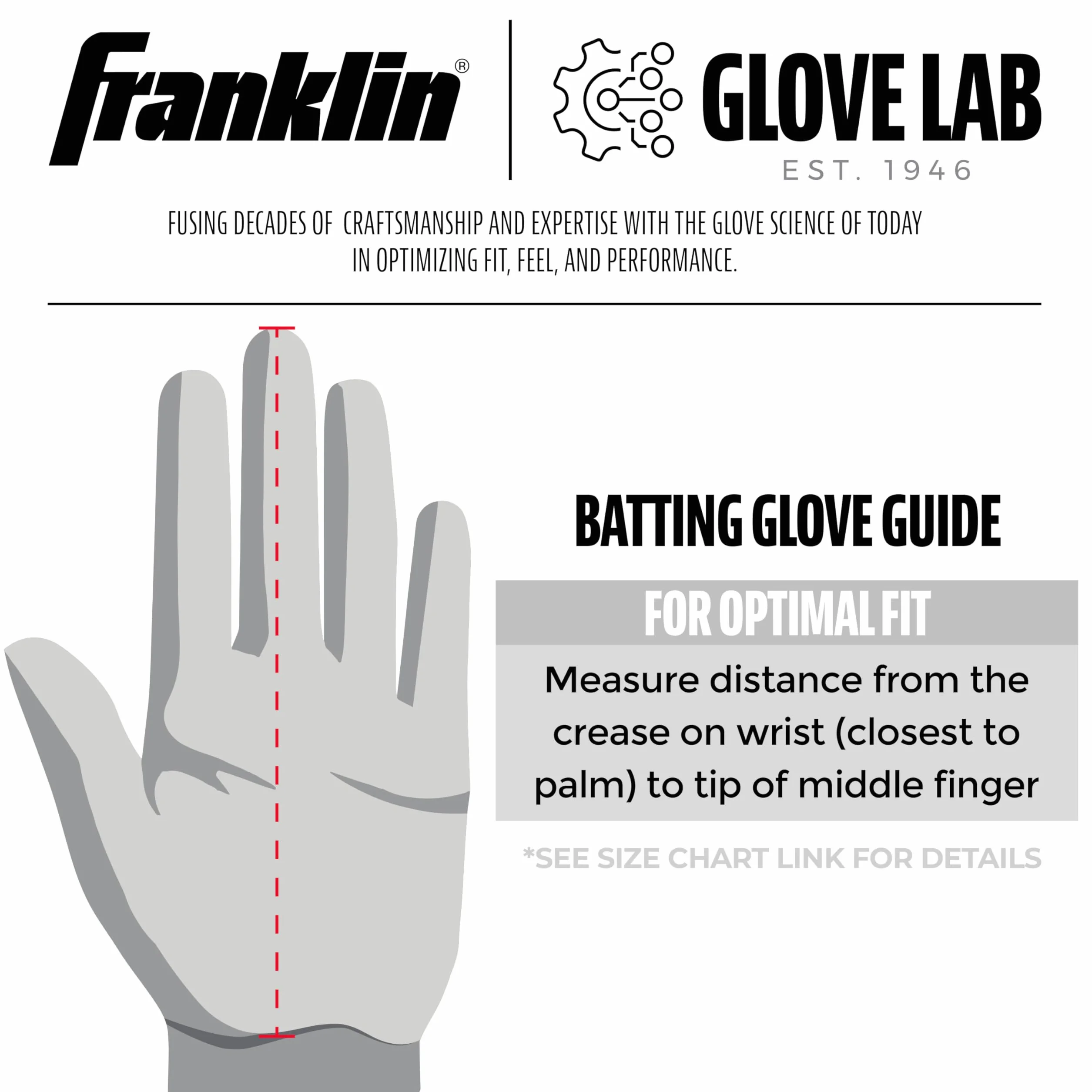 Franklin Sports MLB Digitek Gants de Batteur de Baseball Blanc Bleu Marine Rouge Adulte L