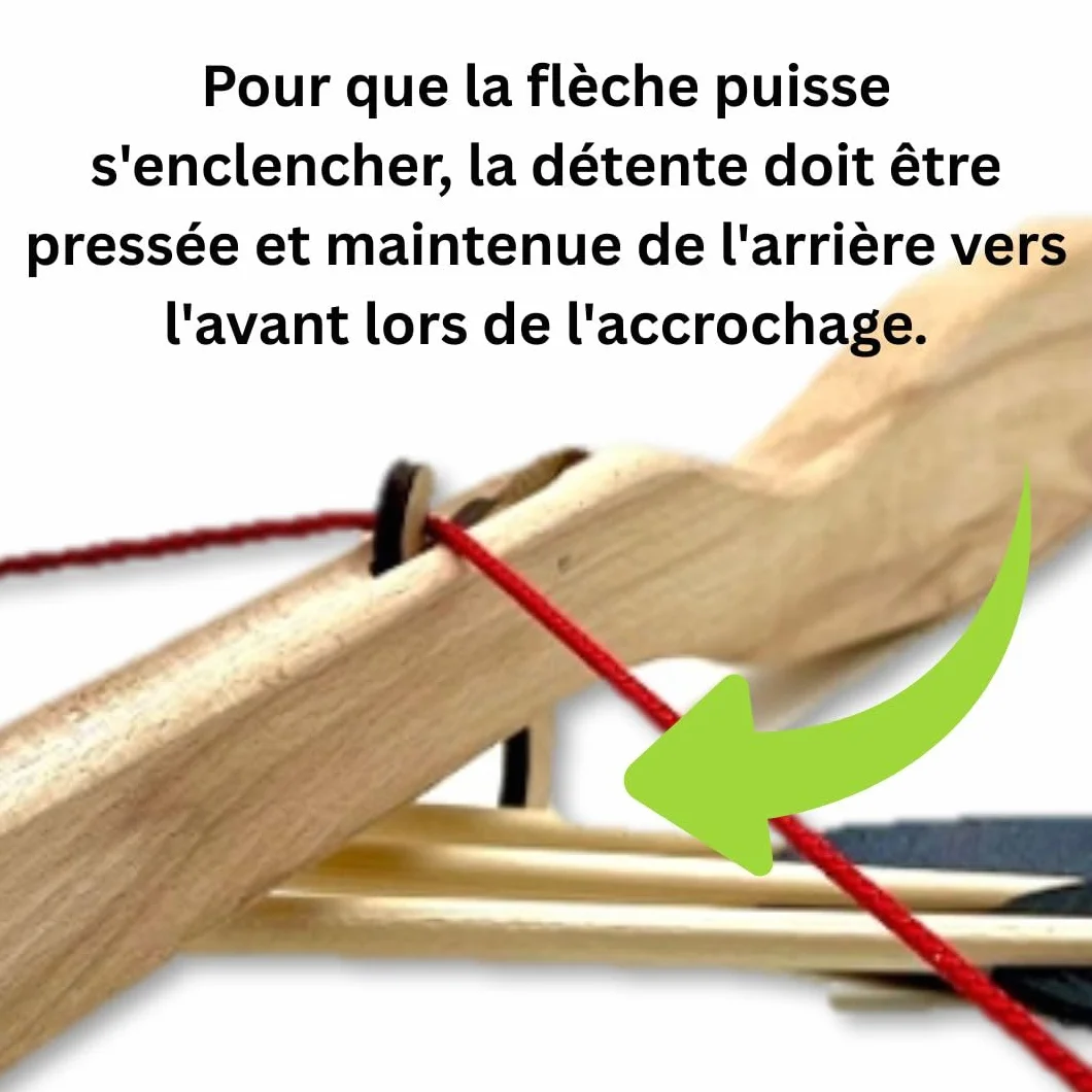 Arbalète Historique en Bois avec 3 Flèches | Tir de Précision Extérieur