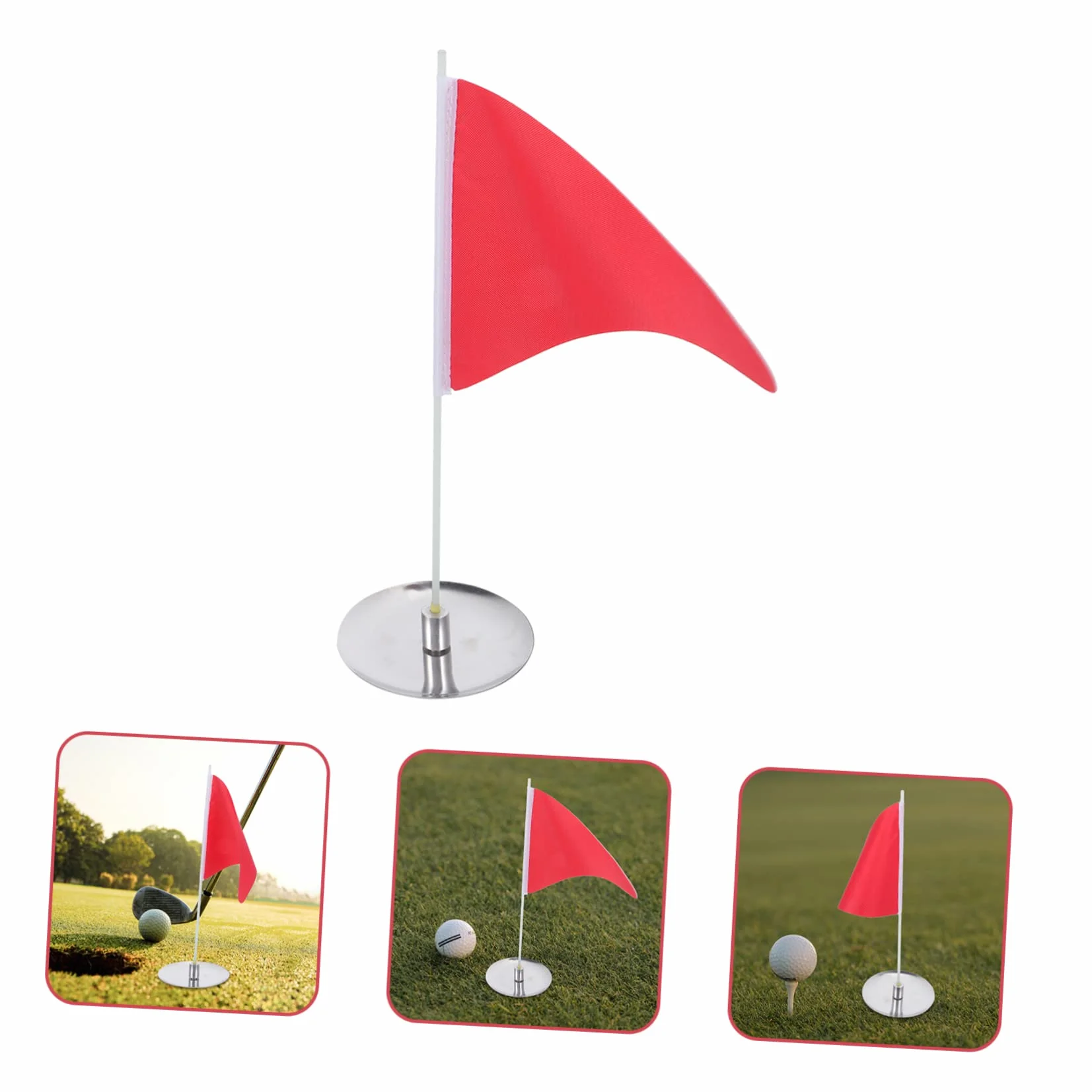 Ensemble Drapeau De Golf Portable Avec Tasse De Trou - Accessoires De Pratique De Golf Léger Et Compact Pour Améliorer La Précision De Putting