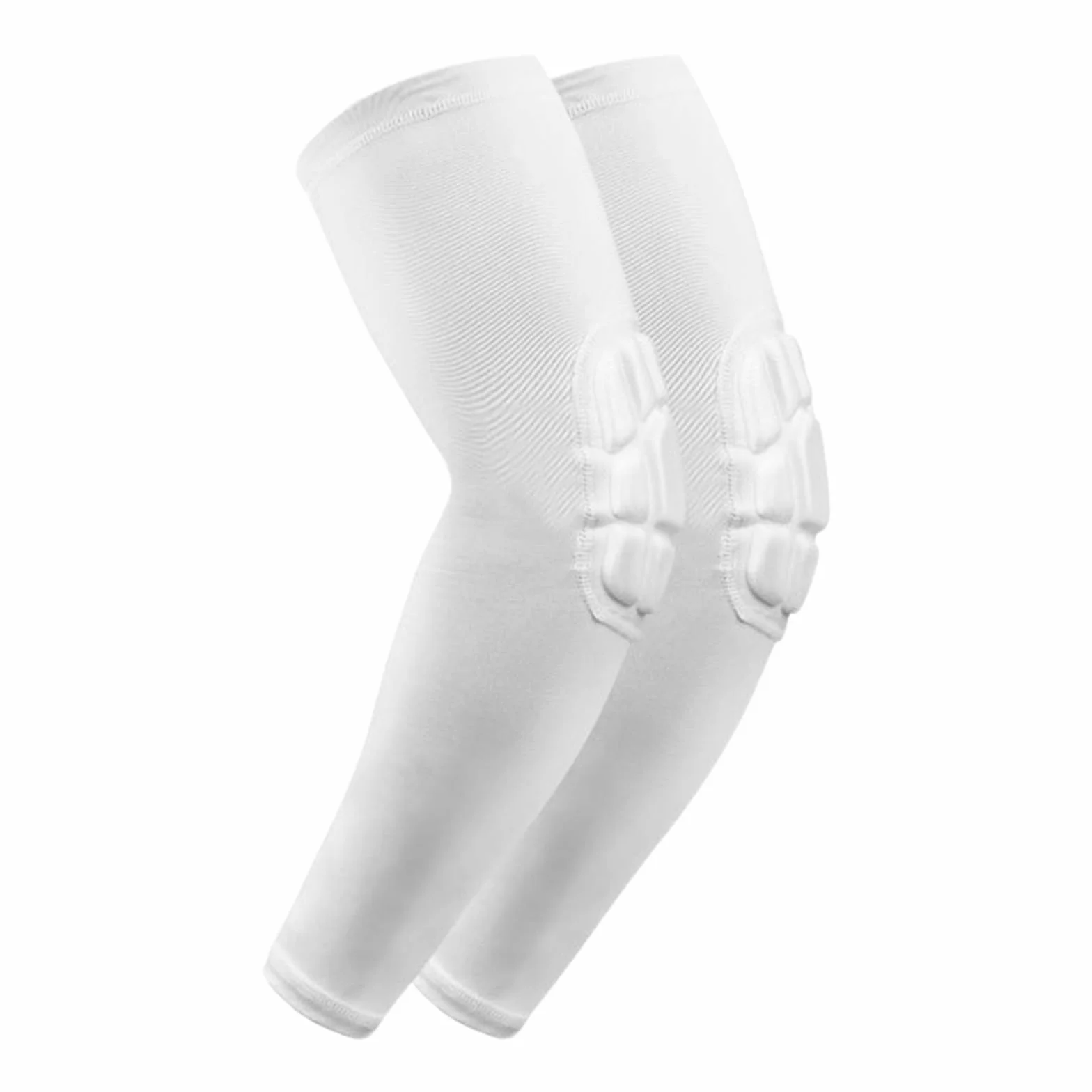Manche Coude Rembourré Blanc Souple Protege Coude Sport Epais Coudière Volleyball Anti-Chocs