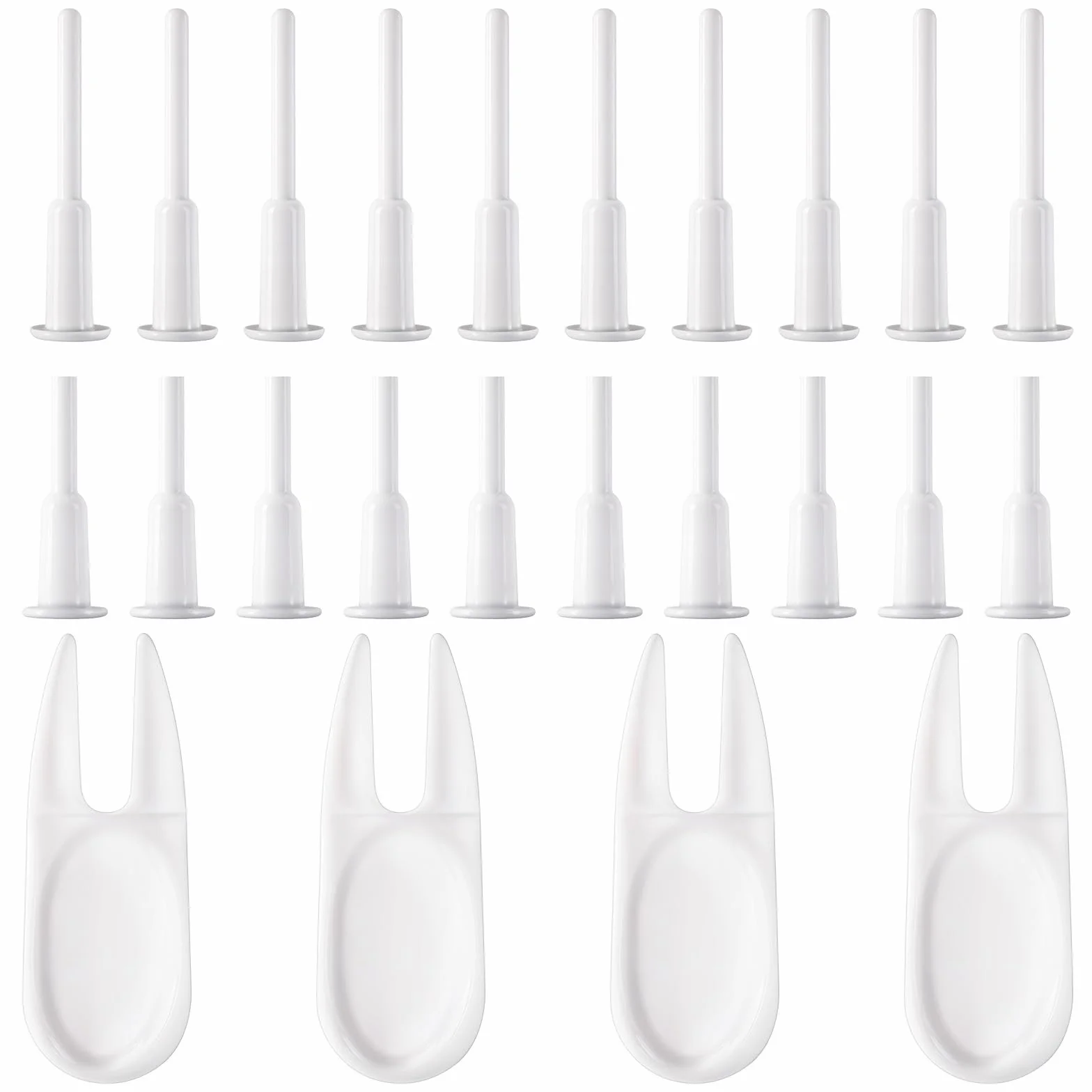 Lot de 24 bouchons de rechange pour balles de yoga avec extracteur et kit d'adaptateur