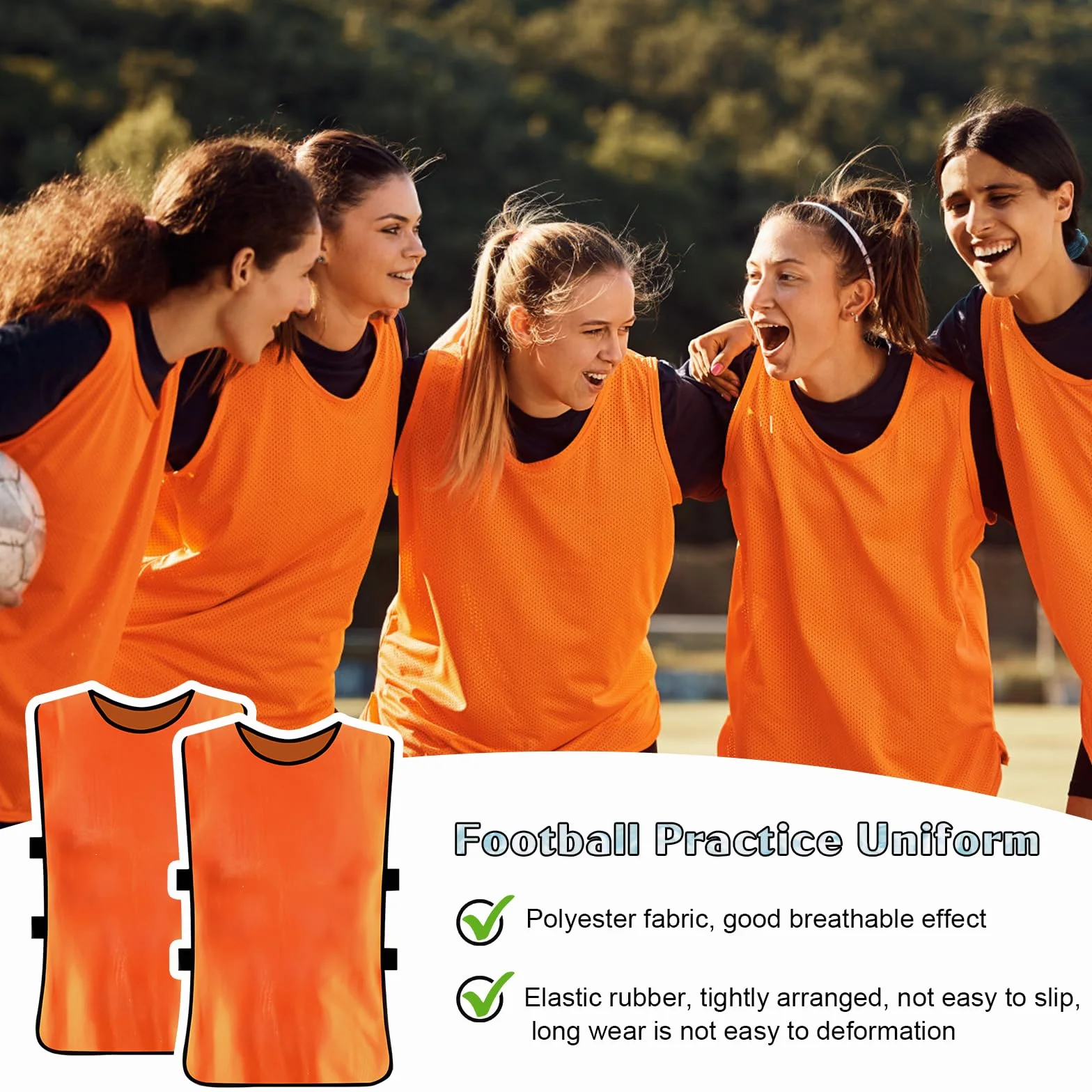 Chasuble Football Adulte Homme Femme Entraînement Gilet Maillots XL 6 Pack