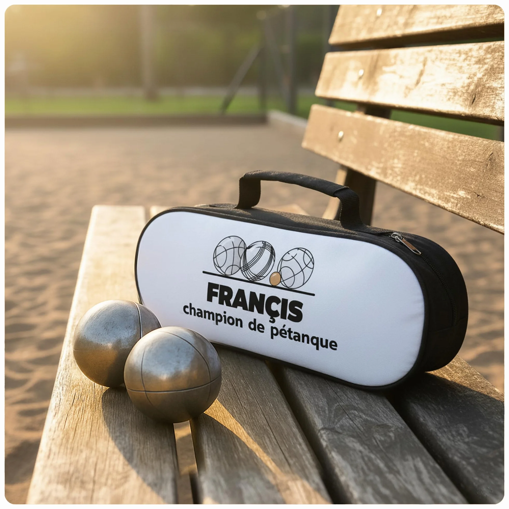 Sacoche Housse Boules pétanque Triplette cochonnet Personnalisable