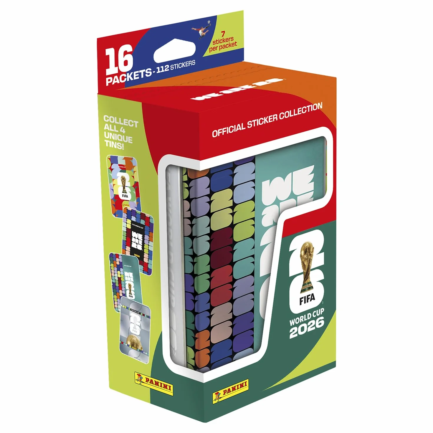 Panini Coupe du Monde FIFA 2026 Stickers - Boîte métal Grand Format 16 Pochettes