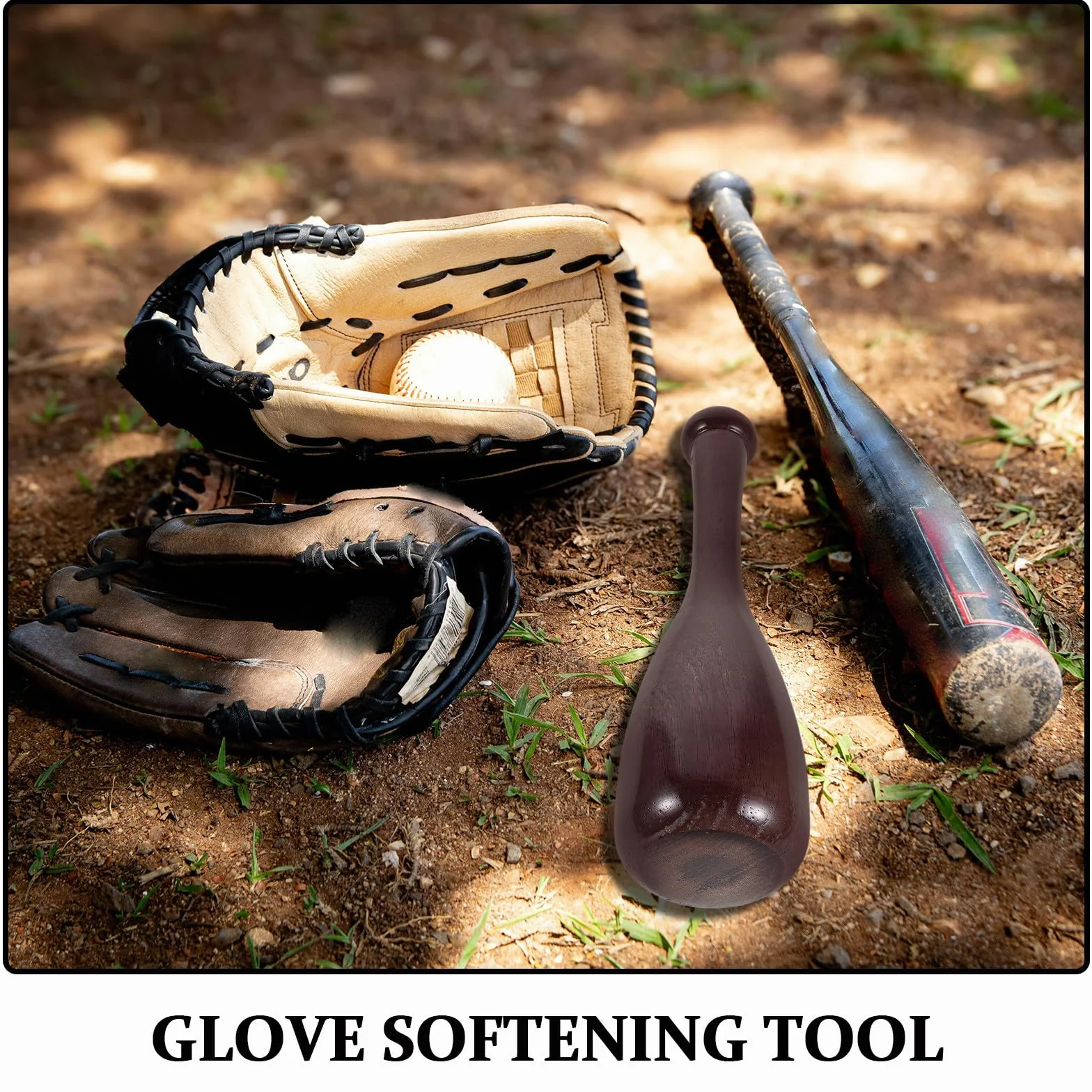 Maillet de rodage pour Softball en Bois - Outil pour Modeler et assouplir les Bases de Baseball