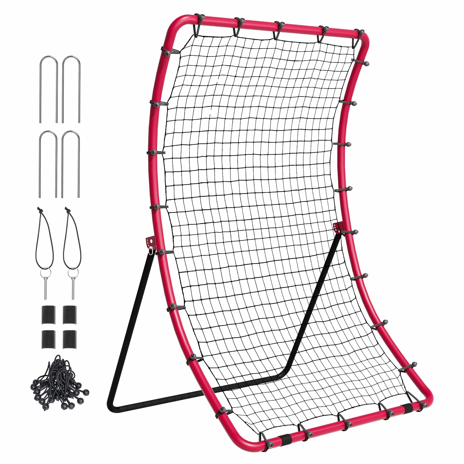 VEVOR Filet de Rebond Baseball Softball 914 x 1372 mm 3 Voies Entraîneur Lanceur Pratique Terrain Lancer
