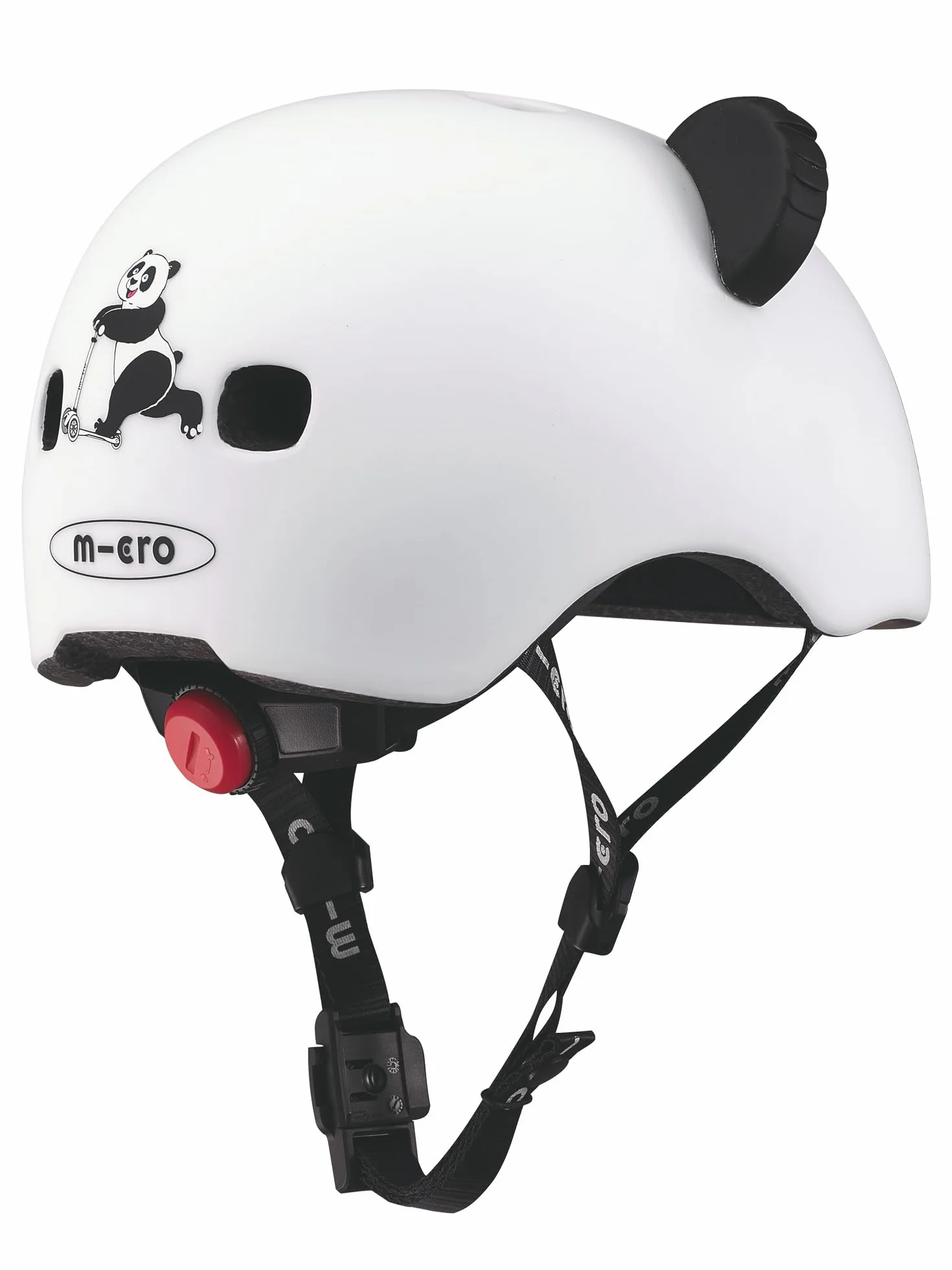 Casque Panda 3D Enfants Finition Mate Boucle Magnétique Lumière LED Intégrée Taille XS 2-5 Ans