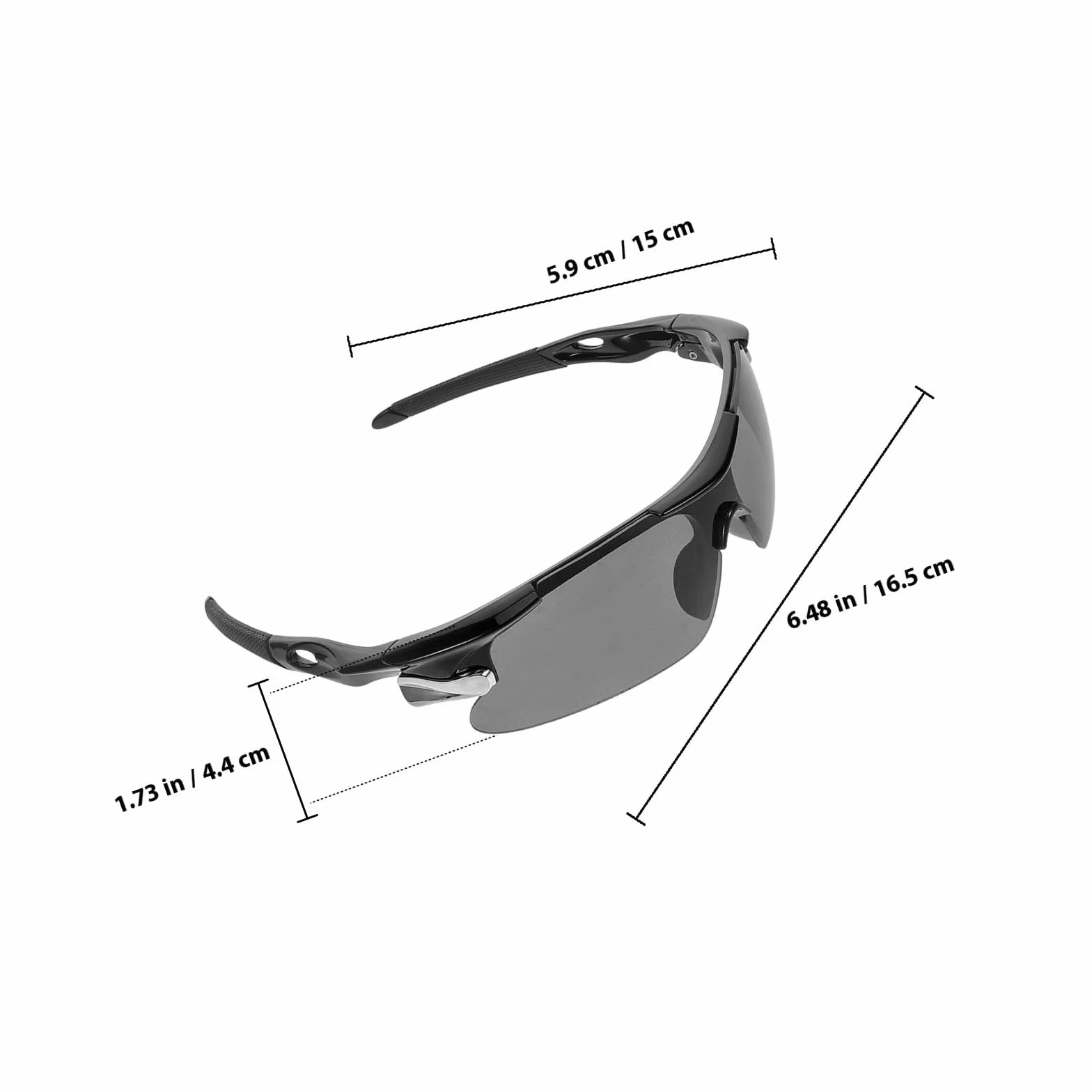 Lunettes de Soleil Sportives PC Solide Protection UV Cyclisme Randonnée 2pcs