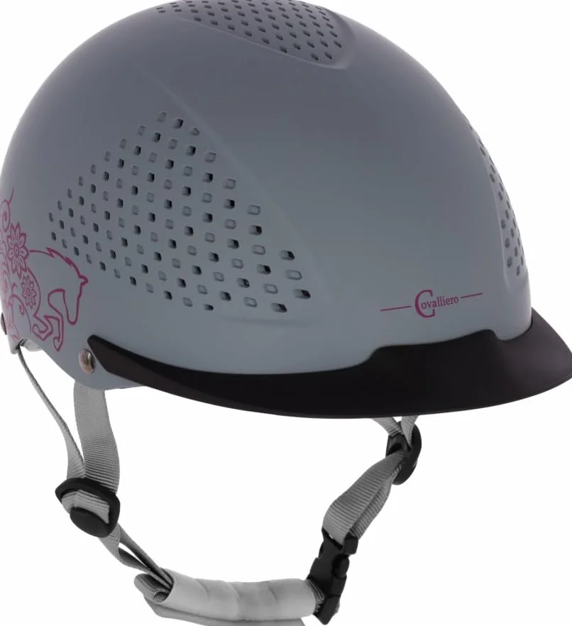 Kerbl Covalliero Casque d'équitation Beauty 2.0, noir et gris