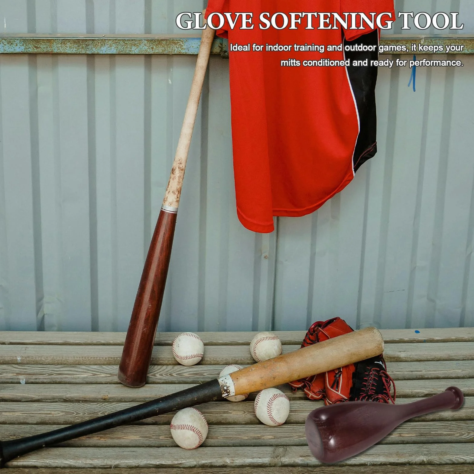 Maillet de rodage pour Softball en Bois - Outil pour Modeler et assouplir les Bases de Baseball