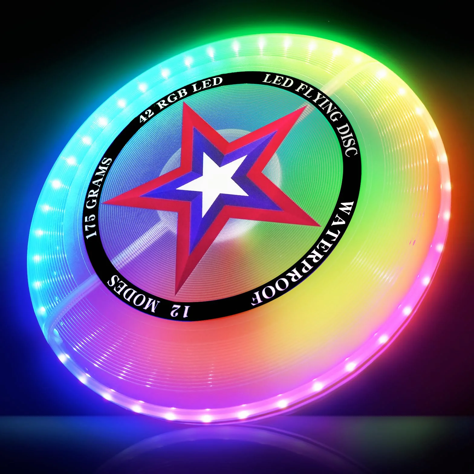 Disque volant à LED lumineux 175 g étanche jouet pour enfants adultes jardin camping