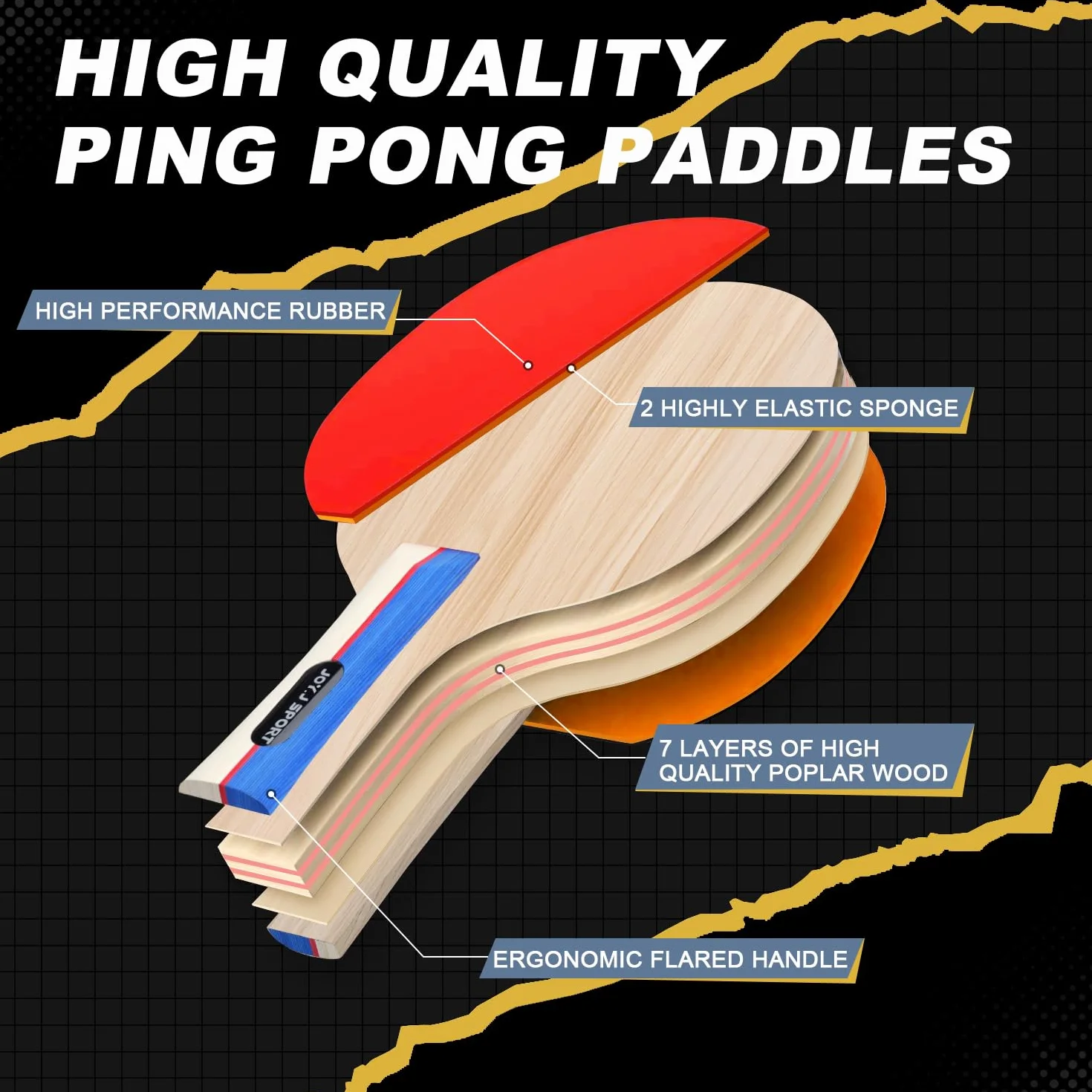 Raquette de Tennis de Table, Set de Ping Pong pour Famille, École et Club