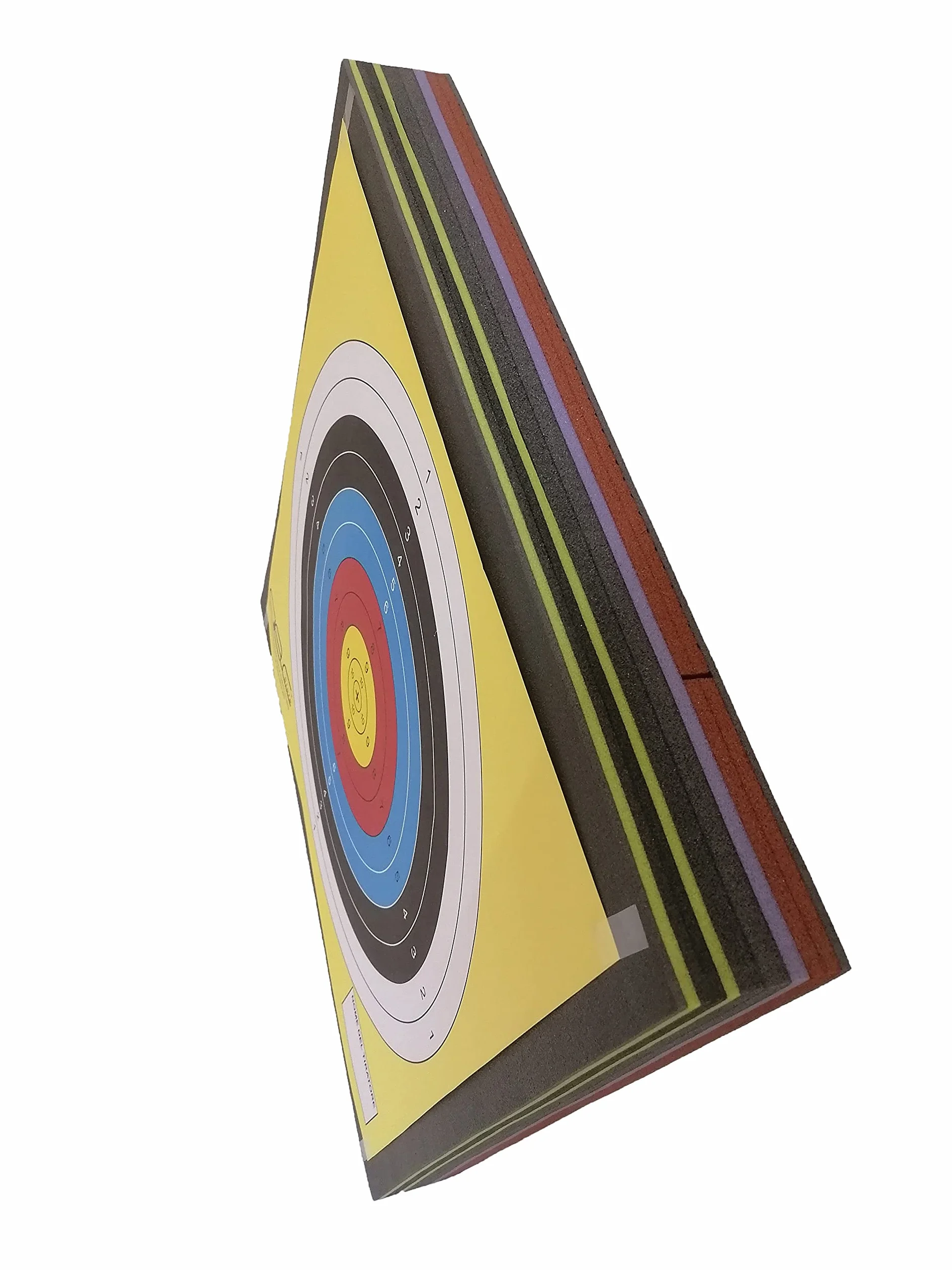 Cible Flèche en Mousse 60 x 60 x 7,5 cm Noir Tir à l'Arc avec 5 Cibles Papier