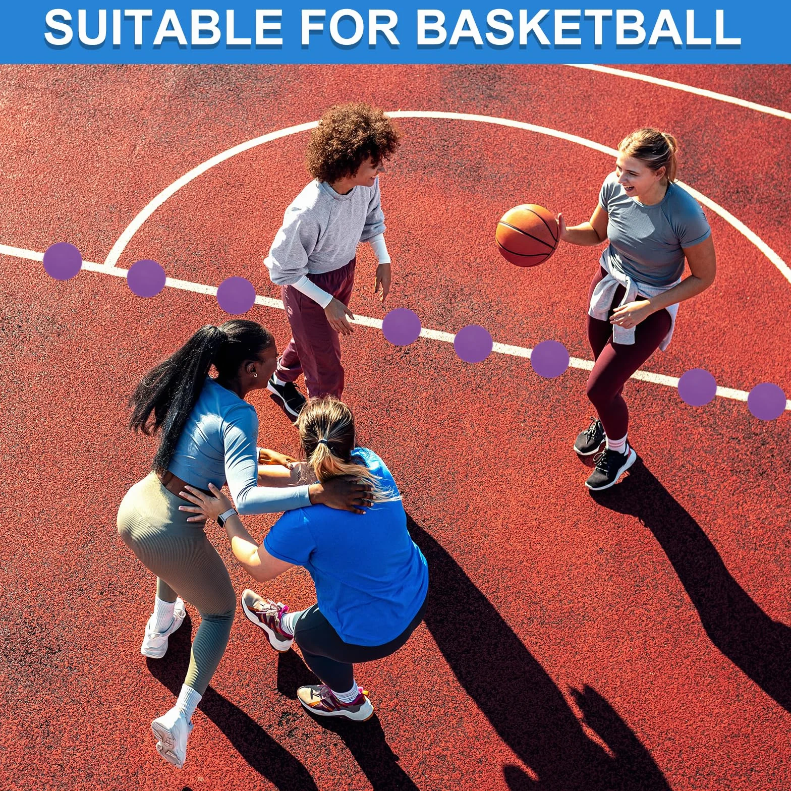 PATIKIL Marqueurs de Repérage 4 Pouces, 12 Pièces Points de Sol Antidérapants Cônes Plats Poly Dots pour Entraînement de Vitesse, Rouge