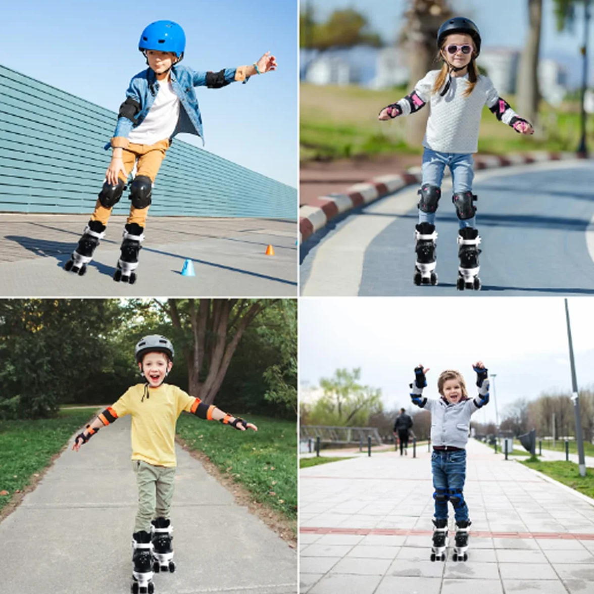 Patins à roulettes pour enfants avec roues lumineuses ajustables intérieur extérieur