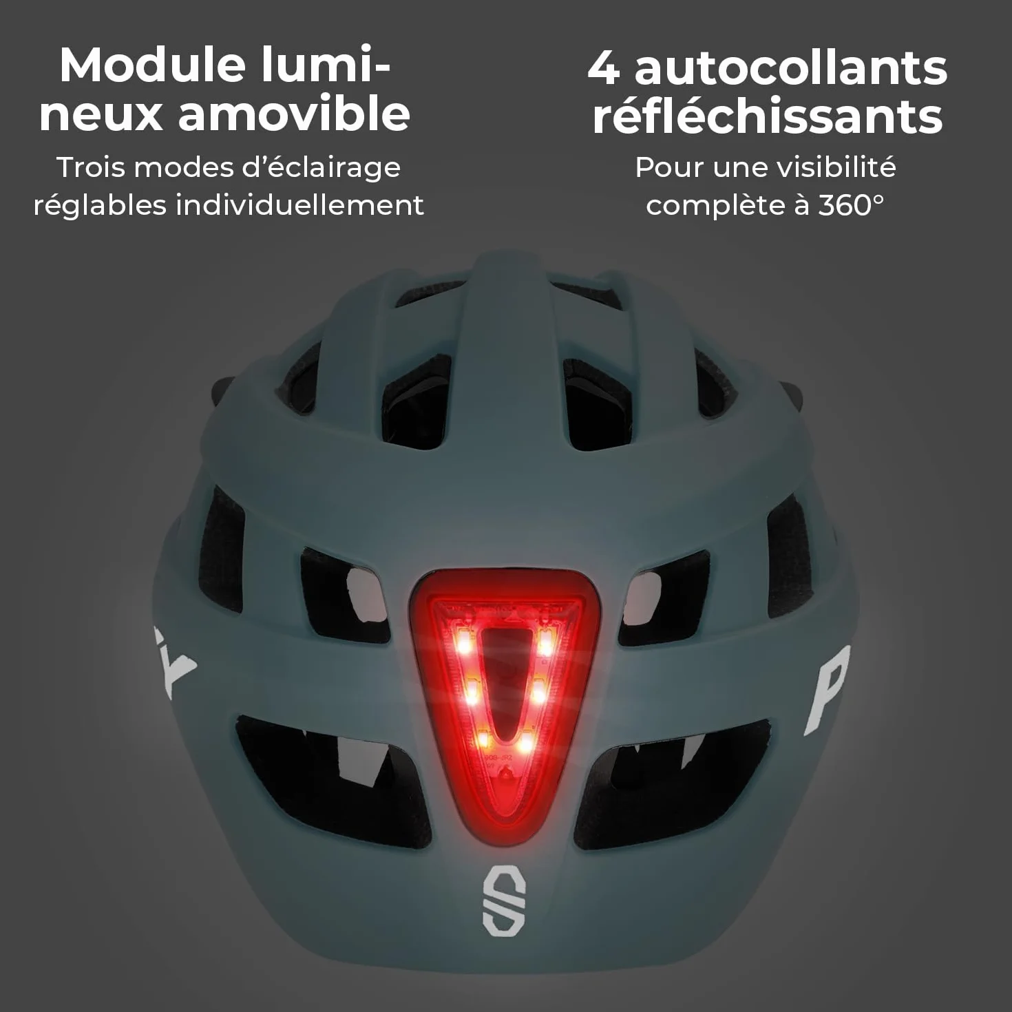 Puky casque de vélo enfant 48-55 cm 220 g protection ventilation 360° module lumineux
