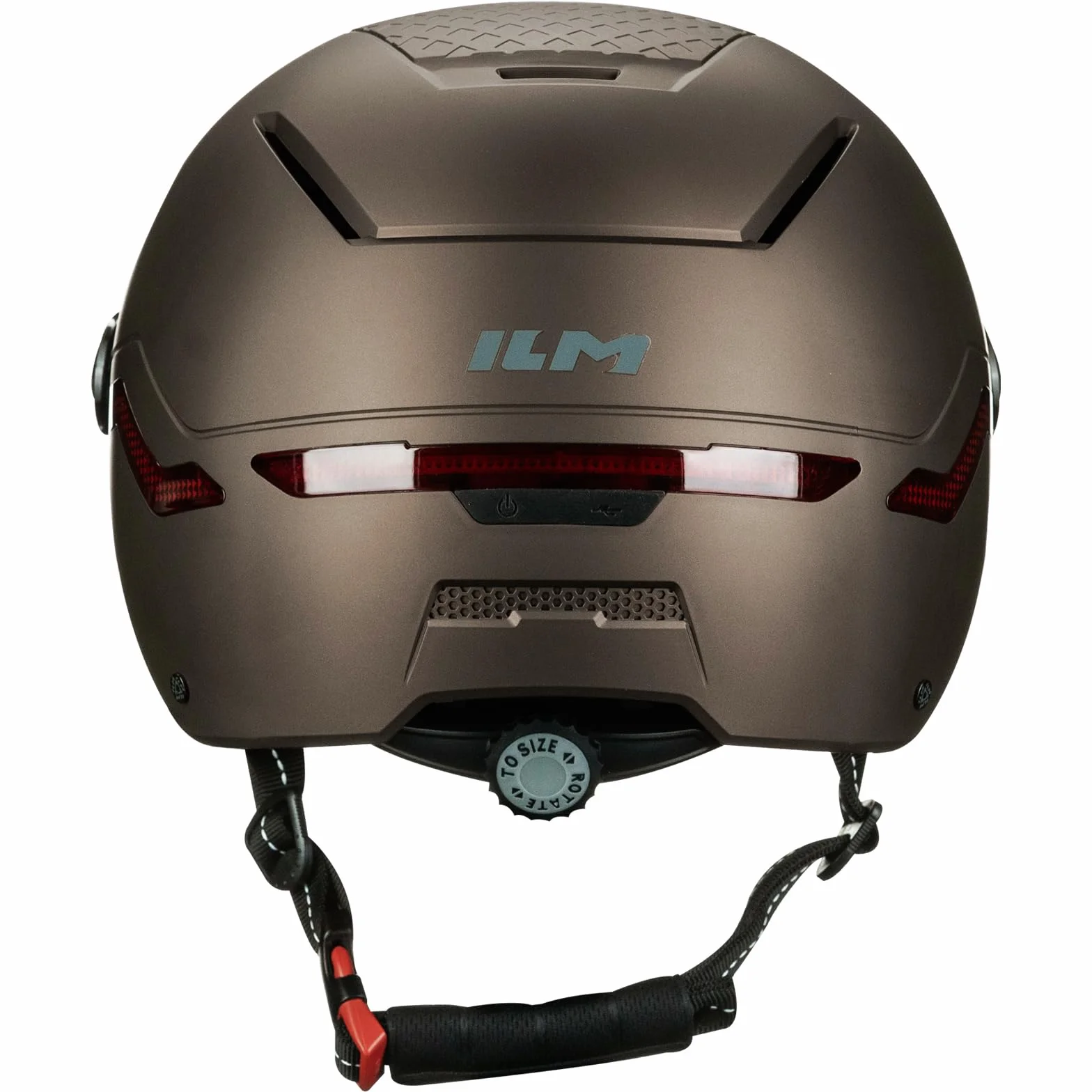 ILM Casque Velo Homme Femme Trotinette Electrique Adulte Visiere Lumiere LED Clignotant Feu Stop Homologue NTA-8776 MB101L