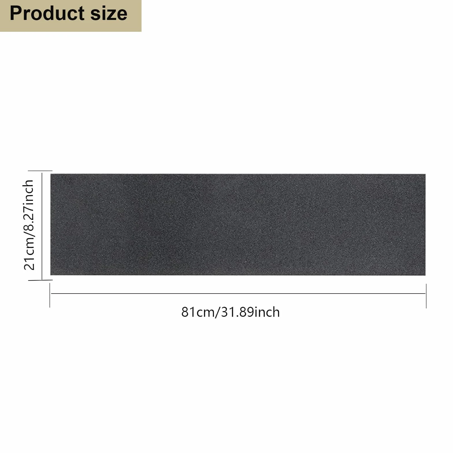 Skateboard Grip Tape Sheet Ruban De Skate Noir 81 x 21cm Professionnel