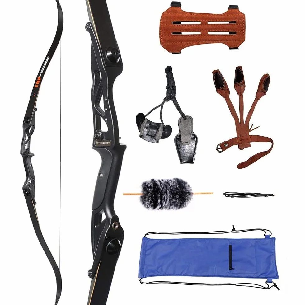 Ensemble de tir à l'arc Takedown Arc Classique 56" Poignées Aluminium 30 LB Kits pour Cible Chasse Tir