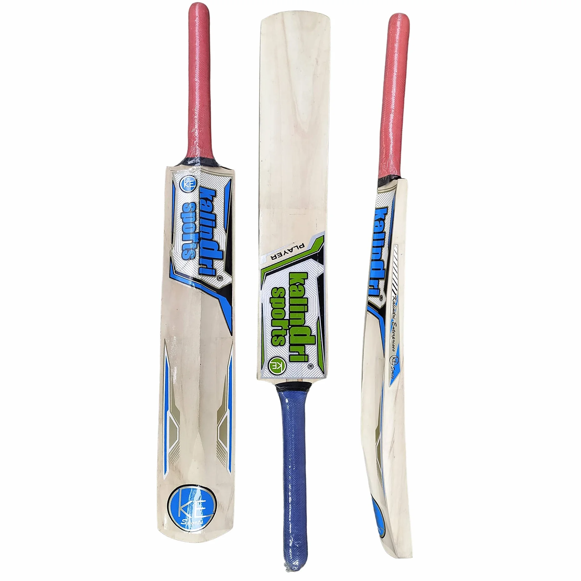 Balle de Cricket en Bois de Saule Taille Complète avec Autocollants