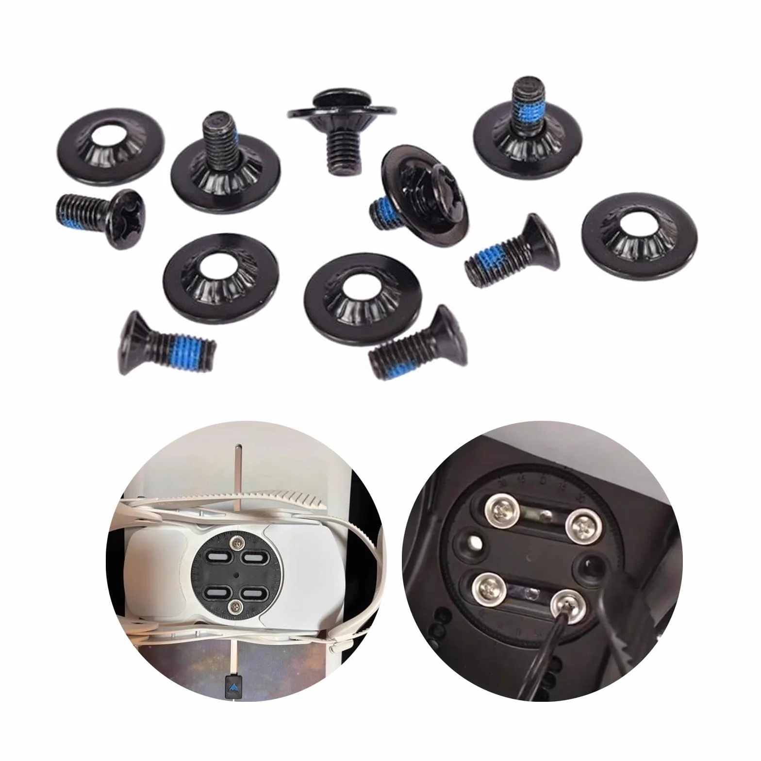 Kit de Vis de Fixation de Snowboard en Acier Inoxydable avec Rondelles Antidérapantes