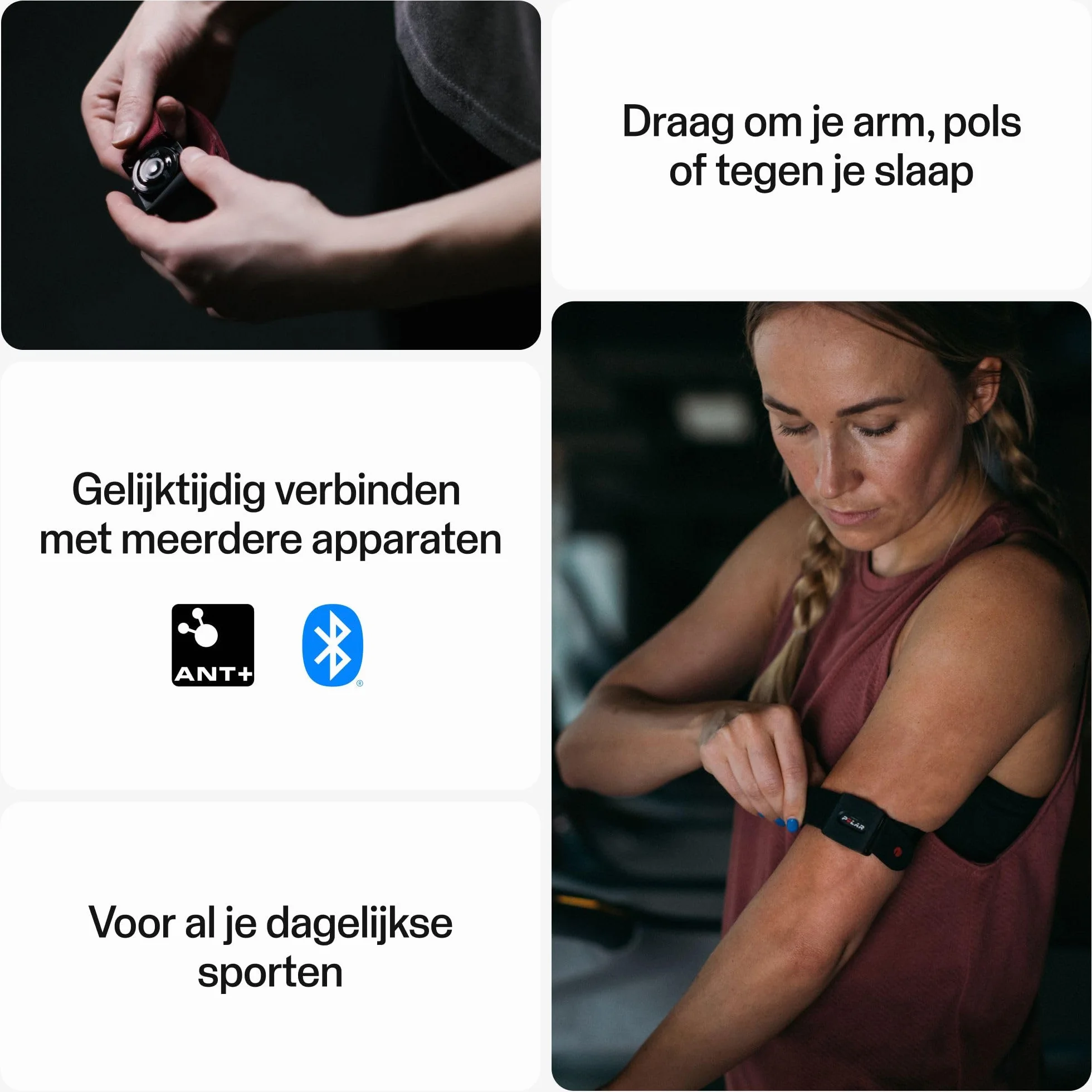 Polar Verity Sense Brassard Suivi Fréquence Cardiaque Optique Ant+ Double Bluetooth Capteur FC Sport